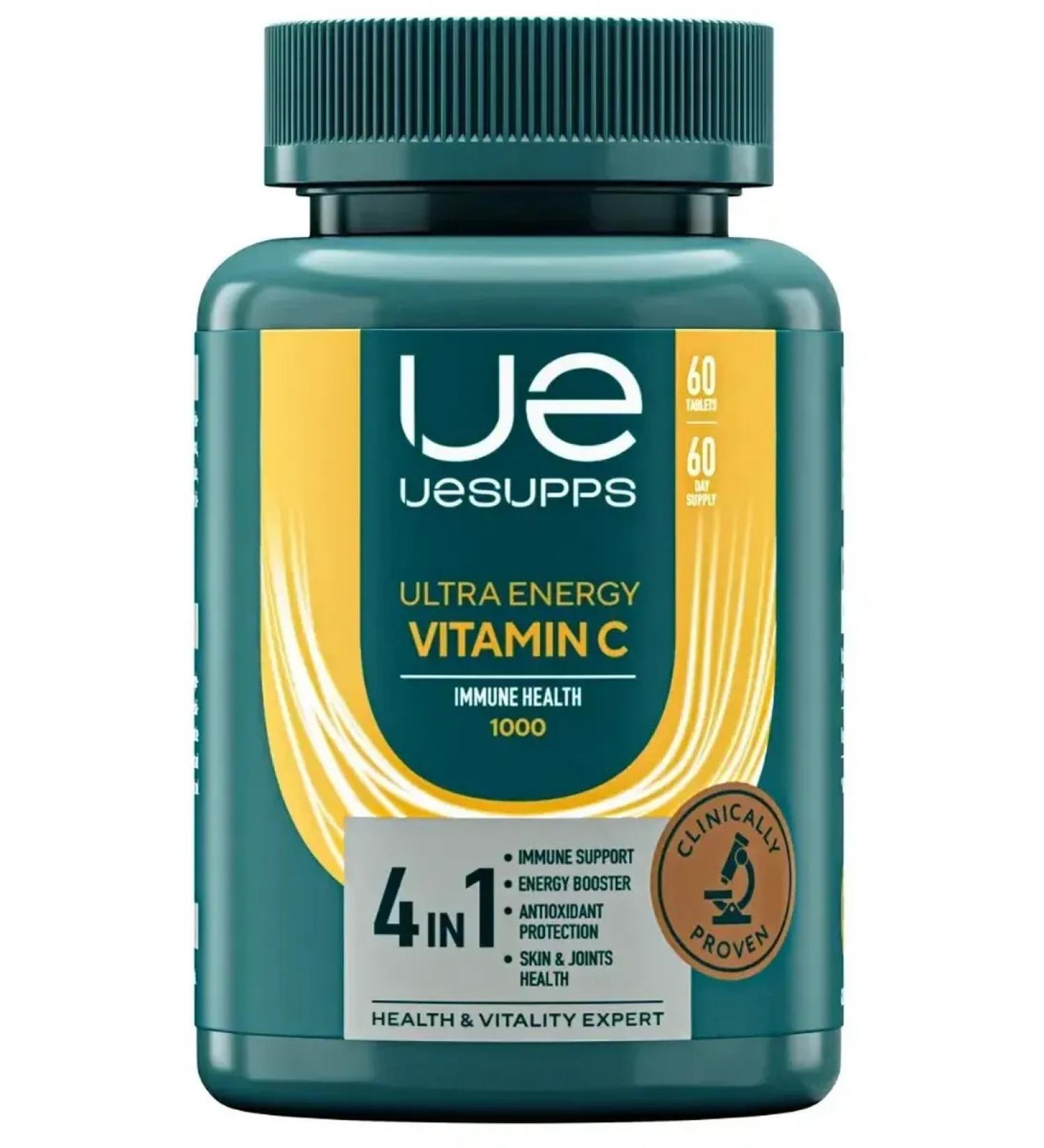 UESUPPS Vitamin C Ultra Energy Tab. No. 60 - Buy Online on GoSupps.com