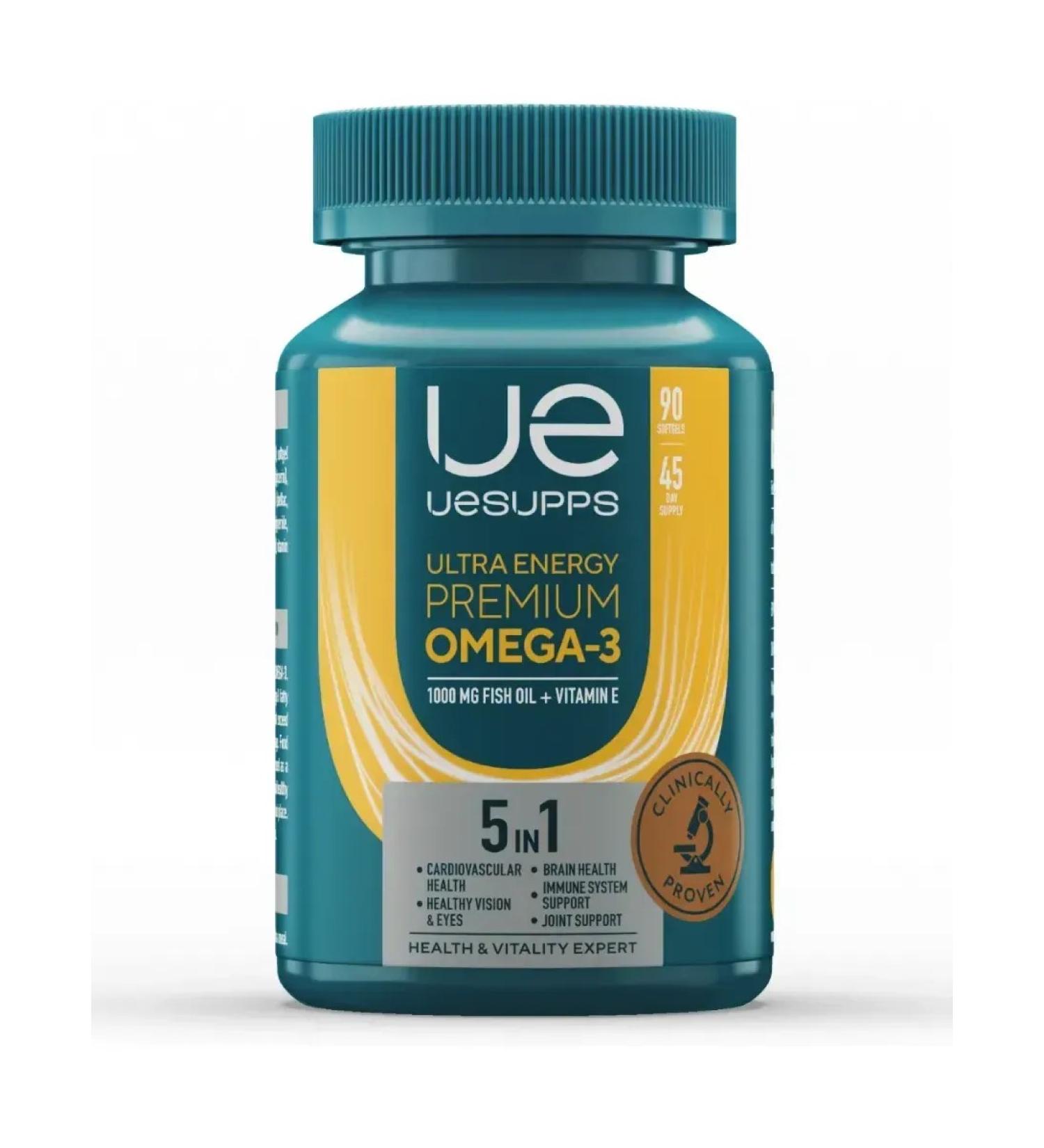 UESUPPS Premium Omega-3 Ultra Energy caps. No. 90 - Buy Online on GoSupps.com