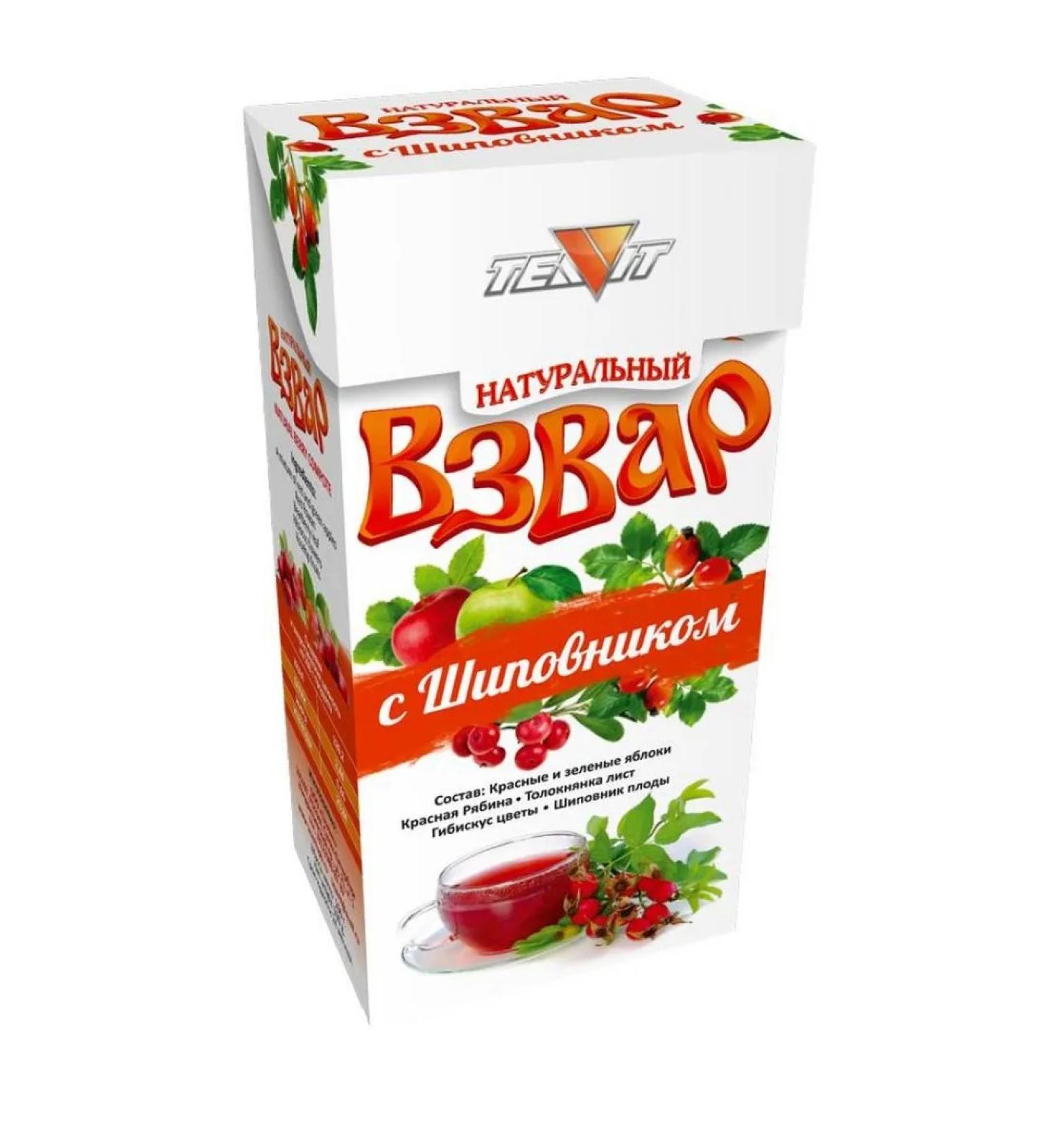 TIAVIT Uzvar with rose hips without sugar 3 packs of 100 g - Buy Online on GoSupps.com