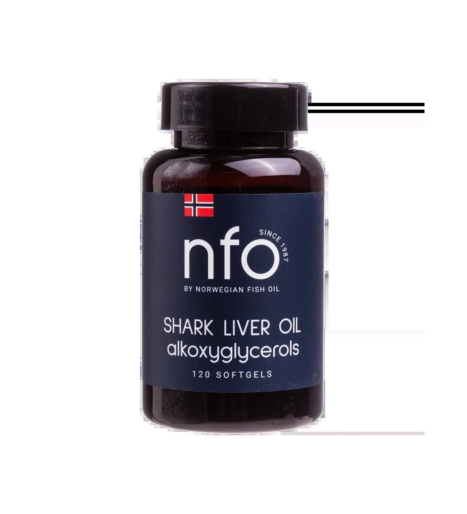 Nfo omega-3 fat liver shark capsule weighing 750 mg 120 pcs