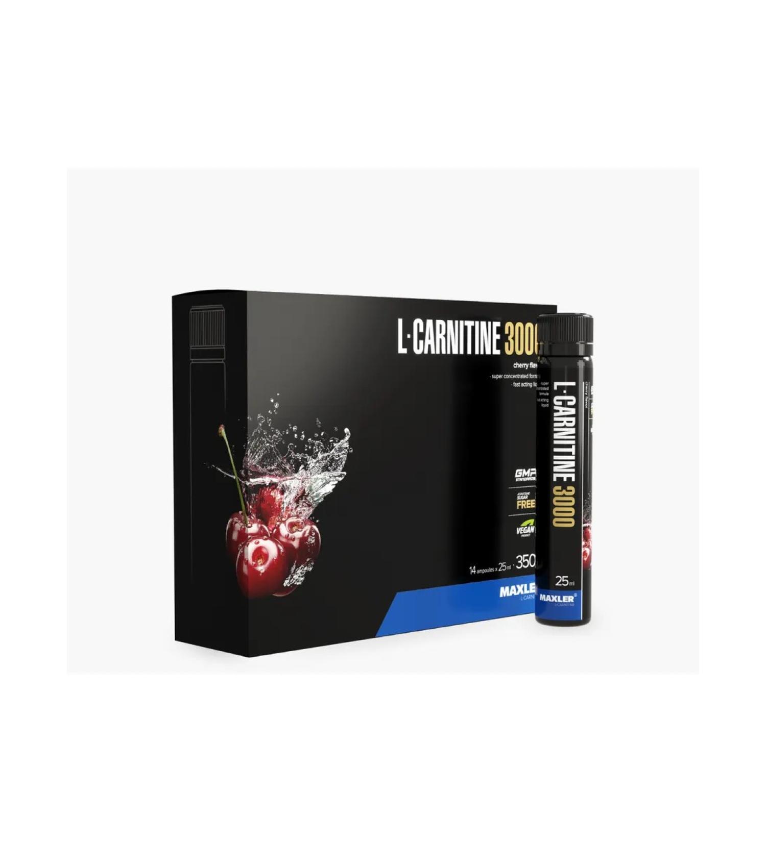 maxler L-Carnitine 14 ampoules (3000 mg) Cherry - Buy Online on GoSupps.com