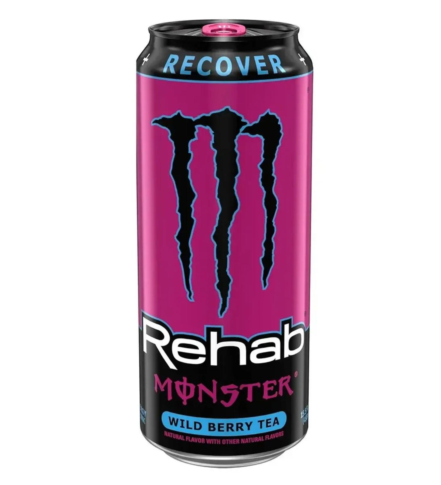 Monster Energy REHAB Wild Berry Tea 458 ml Energy drink - Buy Online on GoSupps.com