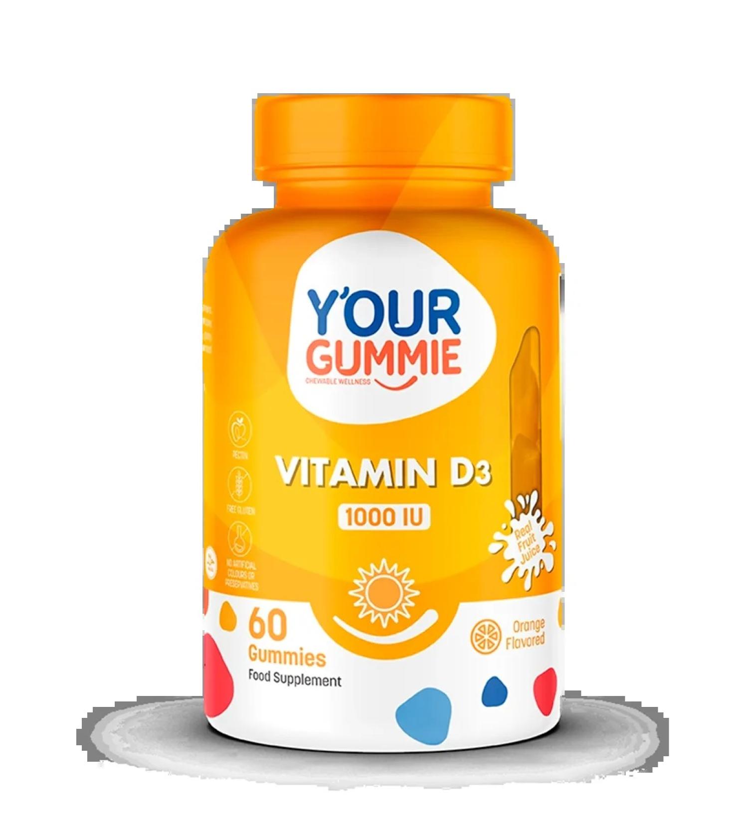YOUR GUMMIE Vitamin D3 1000 IU. 60 marmalade. T rkiye