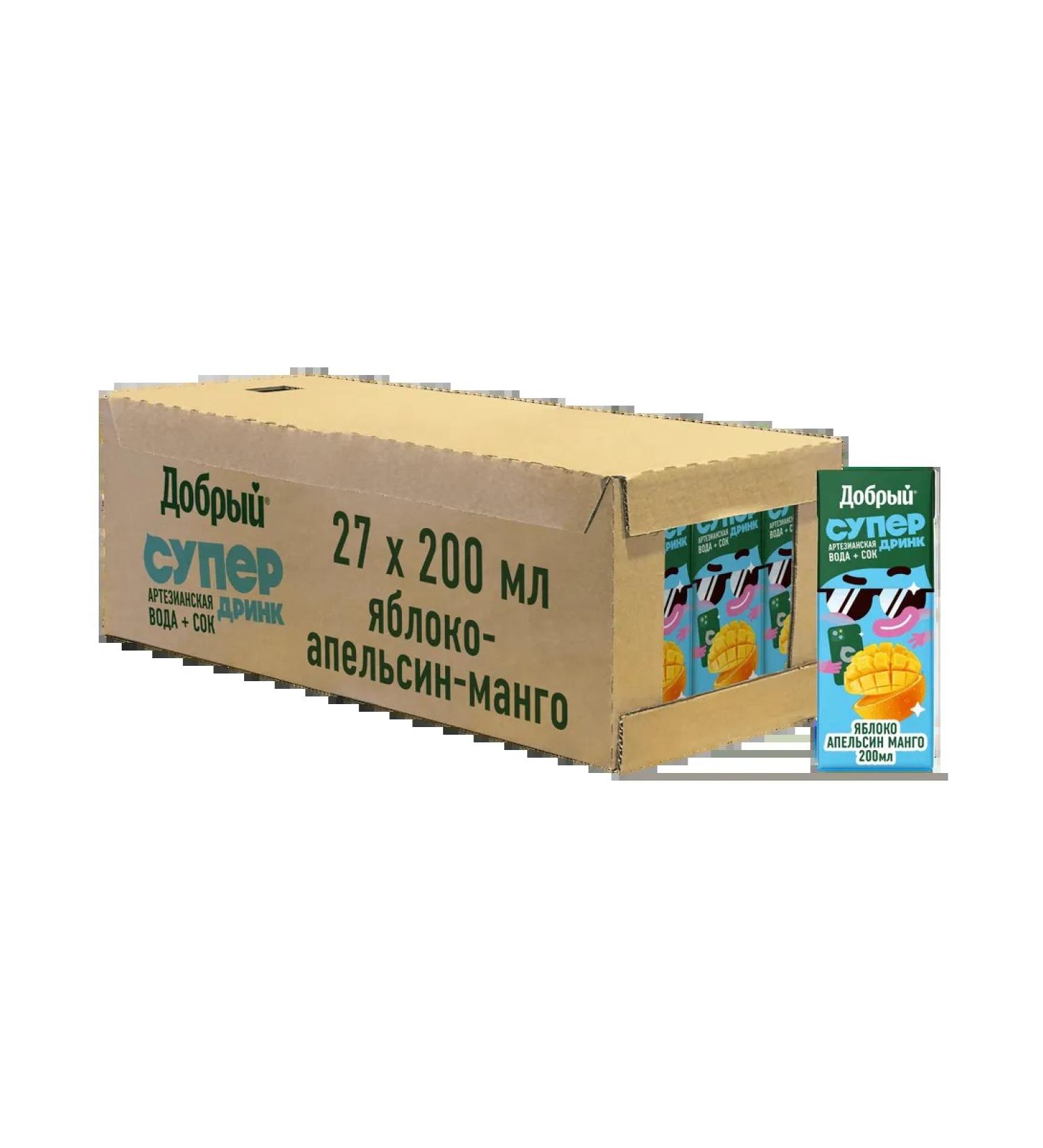 Kind Drink Active Kid apple-Apelsin-mango 200ml x 27 - Buy Online on GoSupps.com