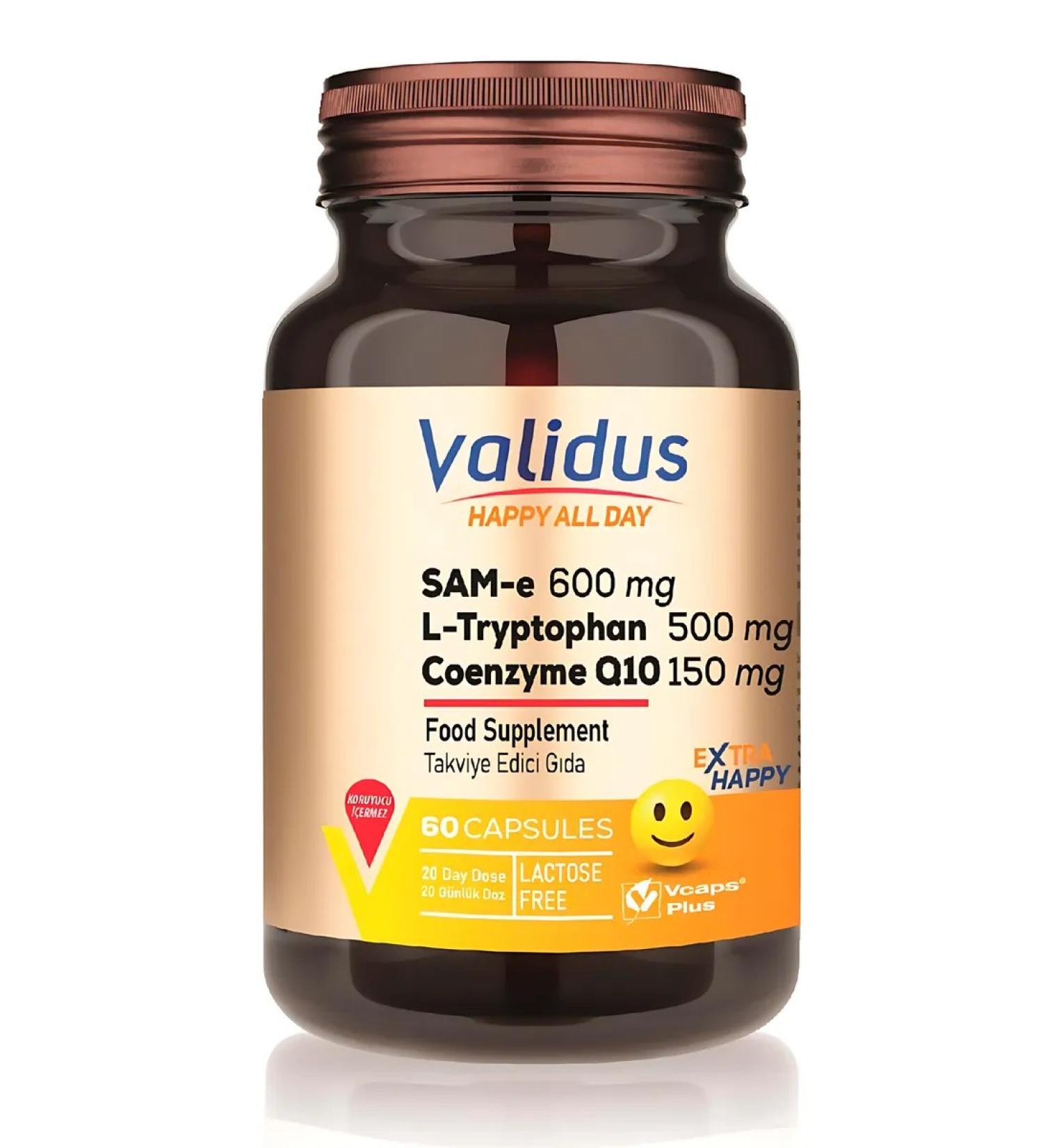 Validus SAM-E 600 mg protection against capsule stress 60 pcs - Buy Online on GoSupps.com