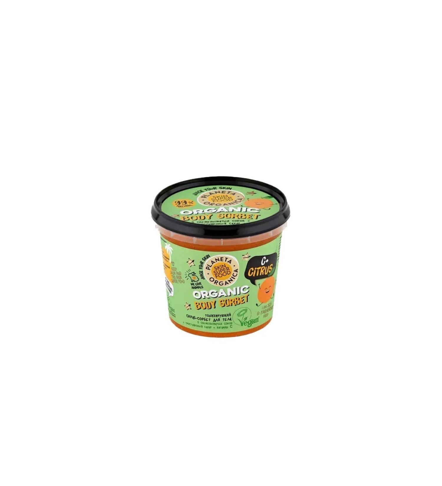 PLANETA ORGANICA Toning scrub-sorbet for the body Planeta