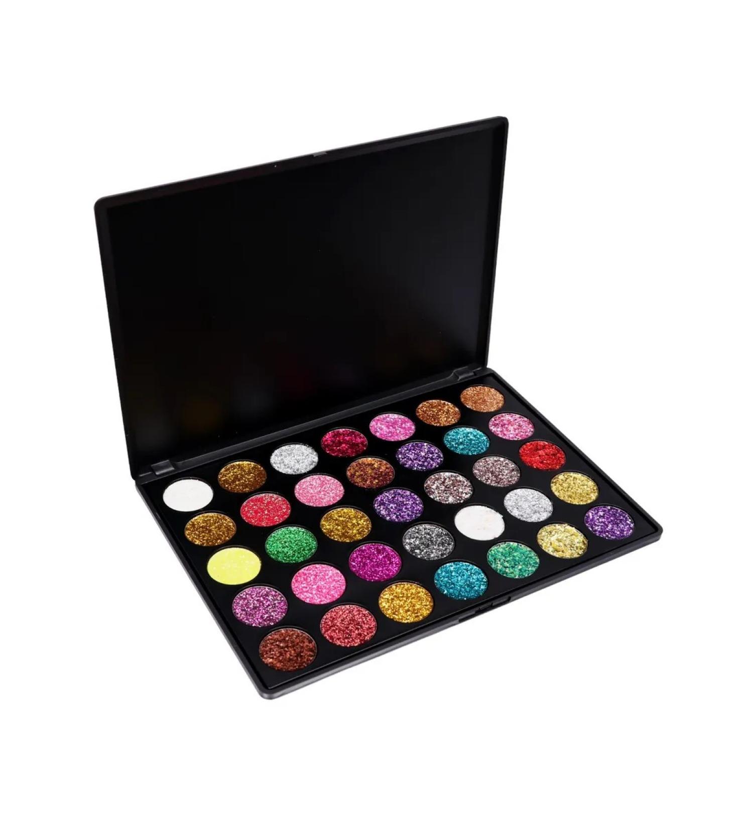 at a discount Multifunctional palette of shadows 35 shades with sparkles - Buy Online on GoSupps.com