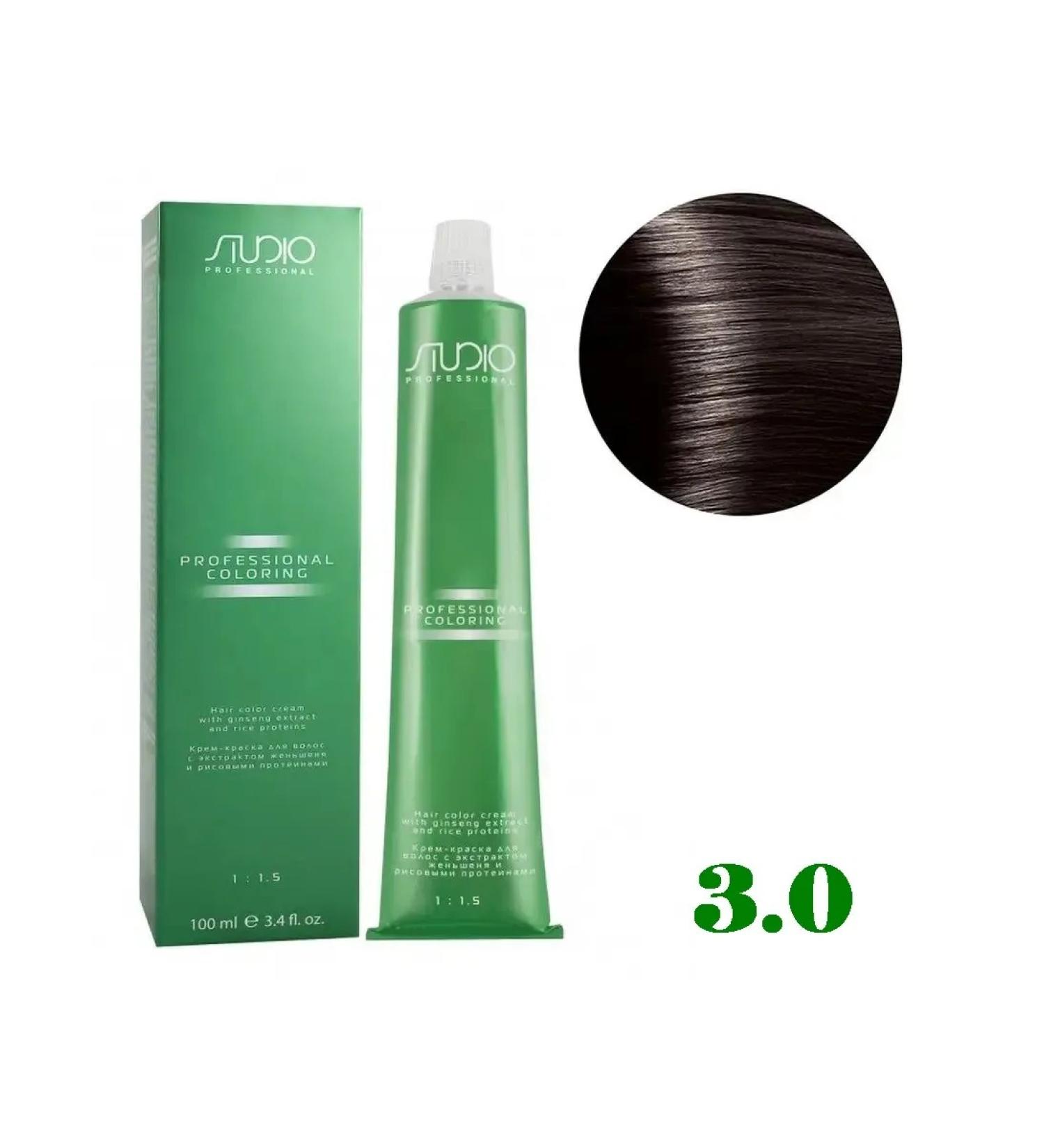 Kapous Studio color cream tone # 3.0 dark brown