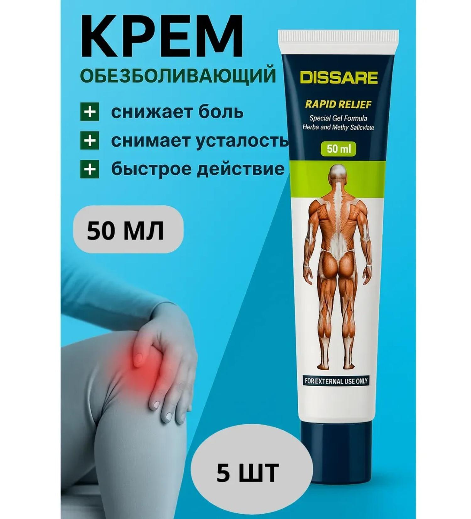 SALE Anesthetic ointment for joints and back Dissare 5 pcs - Buy Online on GoSupps.com