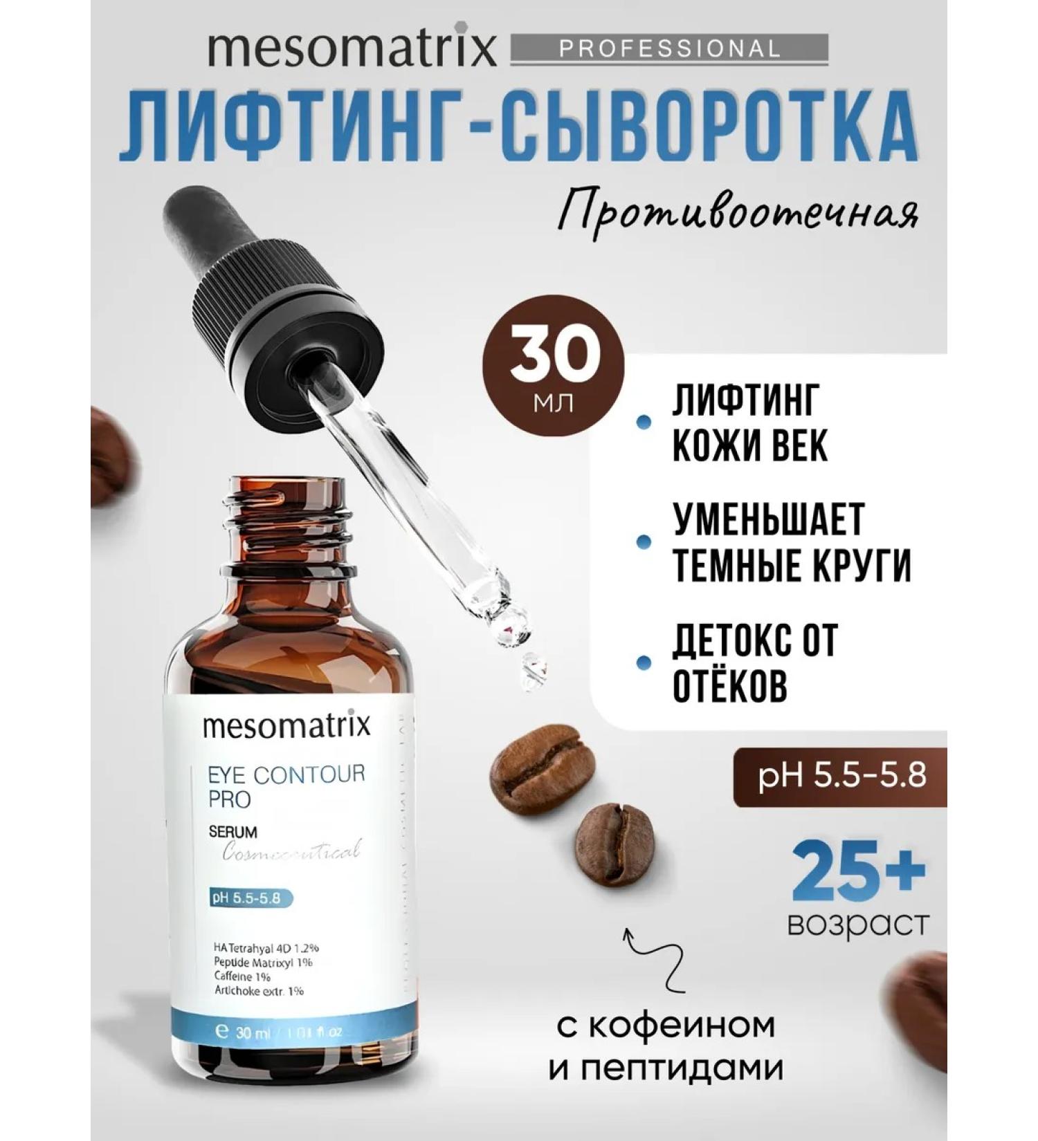 Mesomatrix Professional Eye serum from edema with a lifting effect 30 ml - Buy Online on GoSupps.com