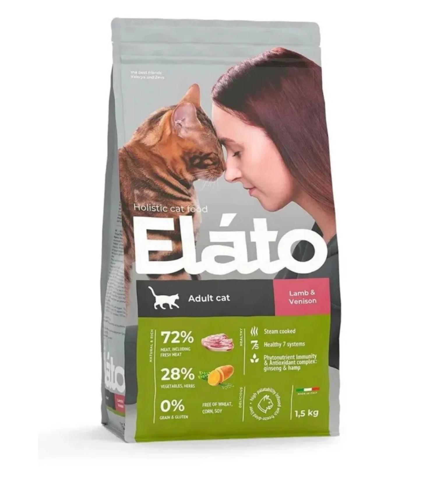 Elato Dry food for cats with lamb and venison 1.5 kg