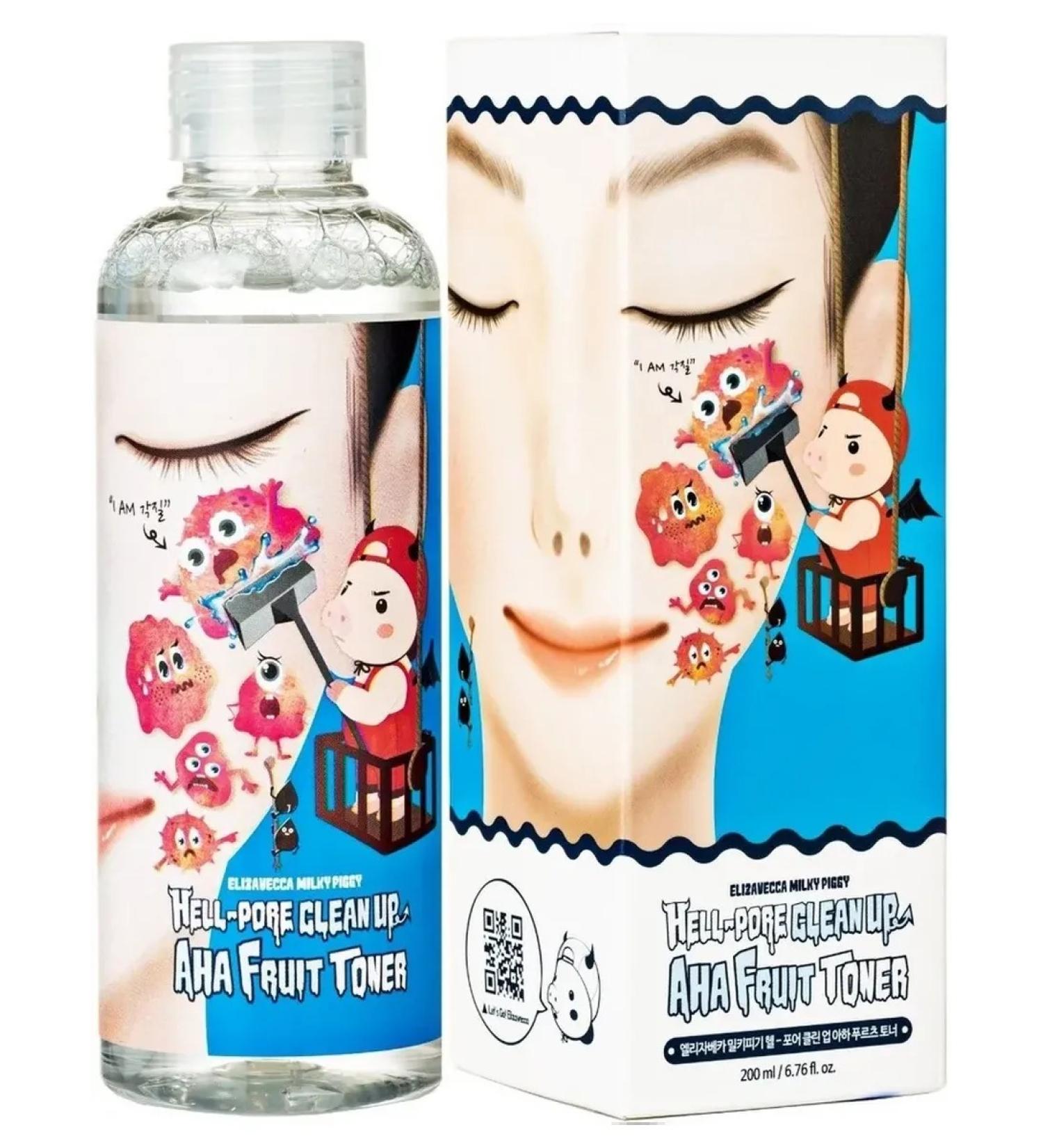 Elizavecca Toner-peeling for the face Aha Fruit Toner Hell Pore Clean Up - Buy Online on GoSupps.com