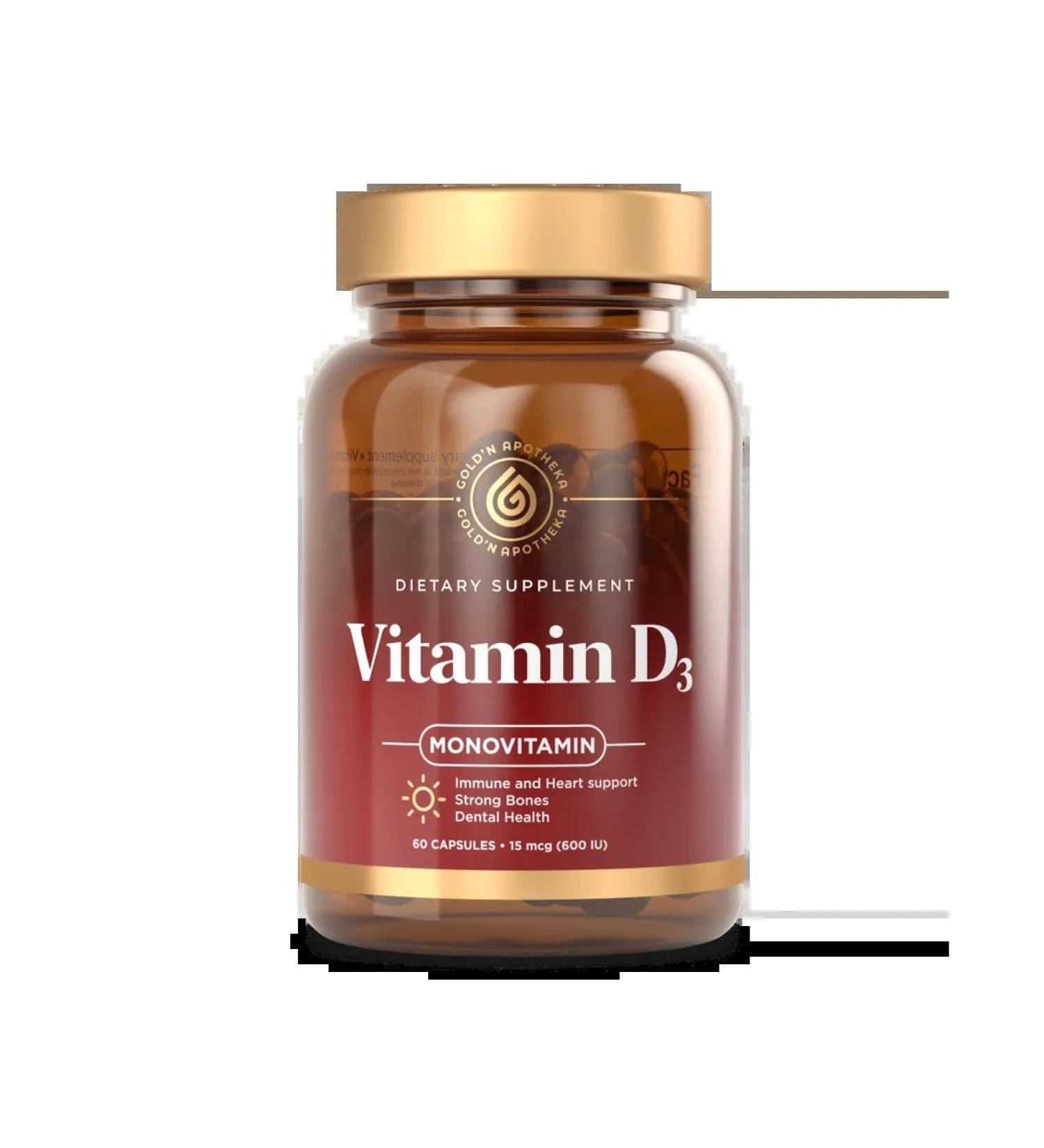 Gold'n Apotheka Vitamin D3 30 60 90 Vitamin D3 Mass capsules ...