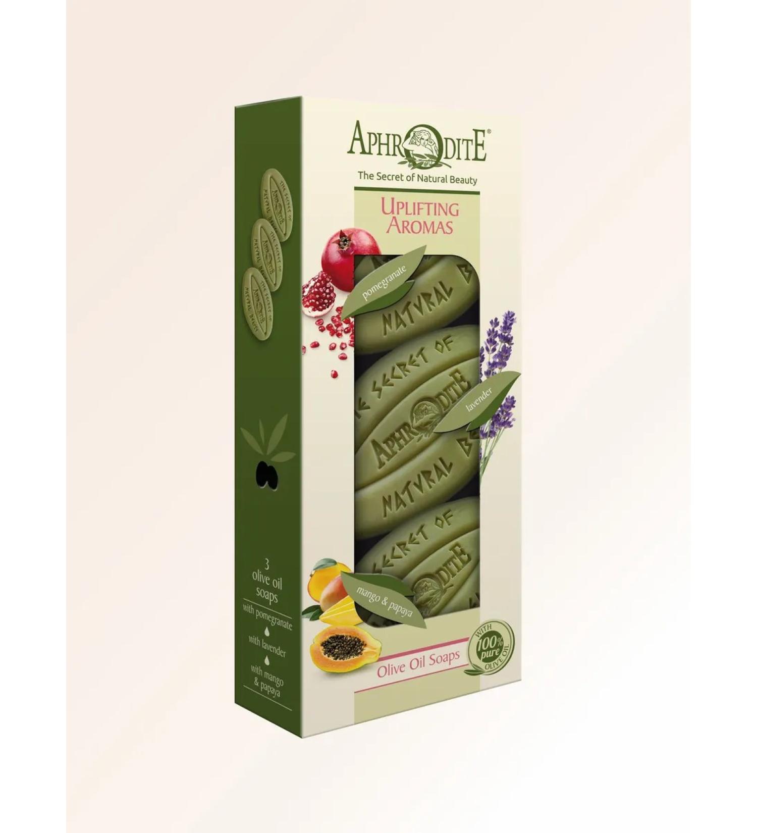 Aphrodite Soap natural olive grenade lavender mango 85g x 3 - Buy Online on GoSupps.com