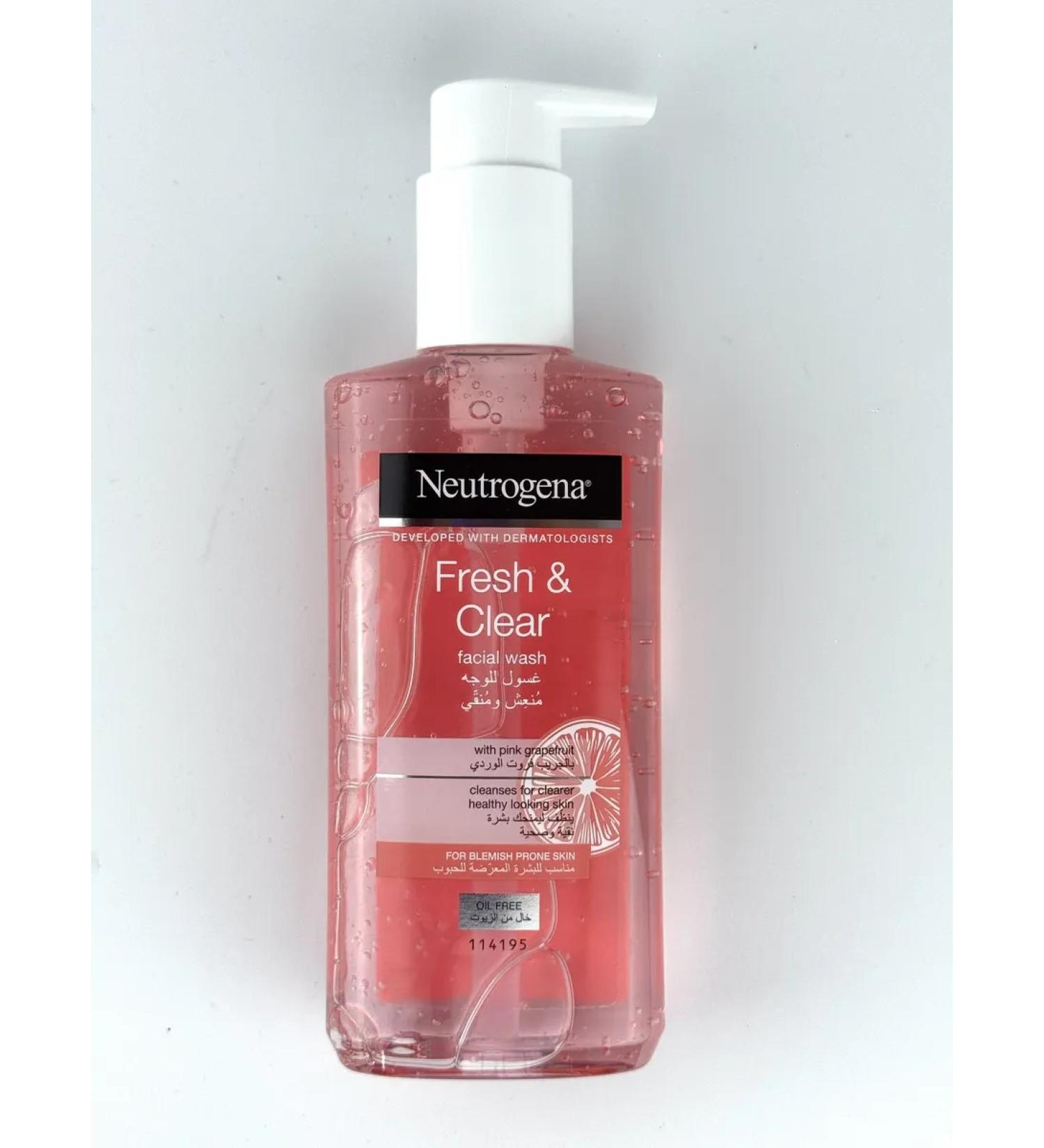 Neutrogena Refreshing cleansing gel with pink grapefruit for freshness and purity - Buy Online on GoSupps.com