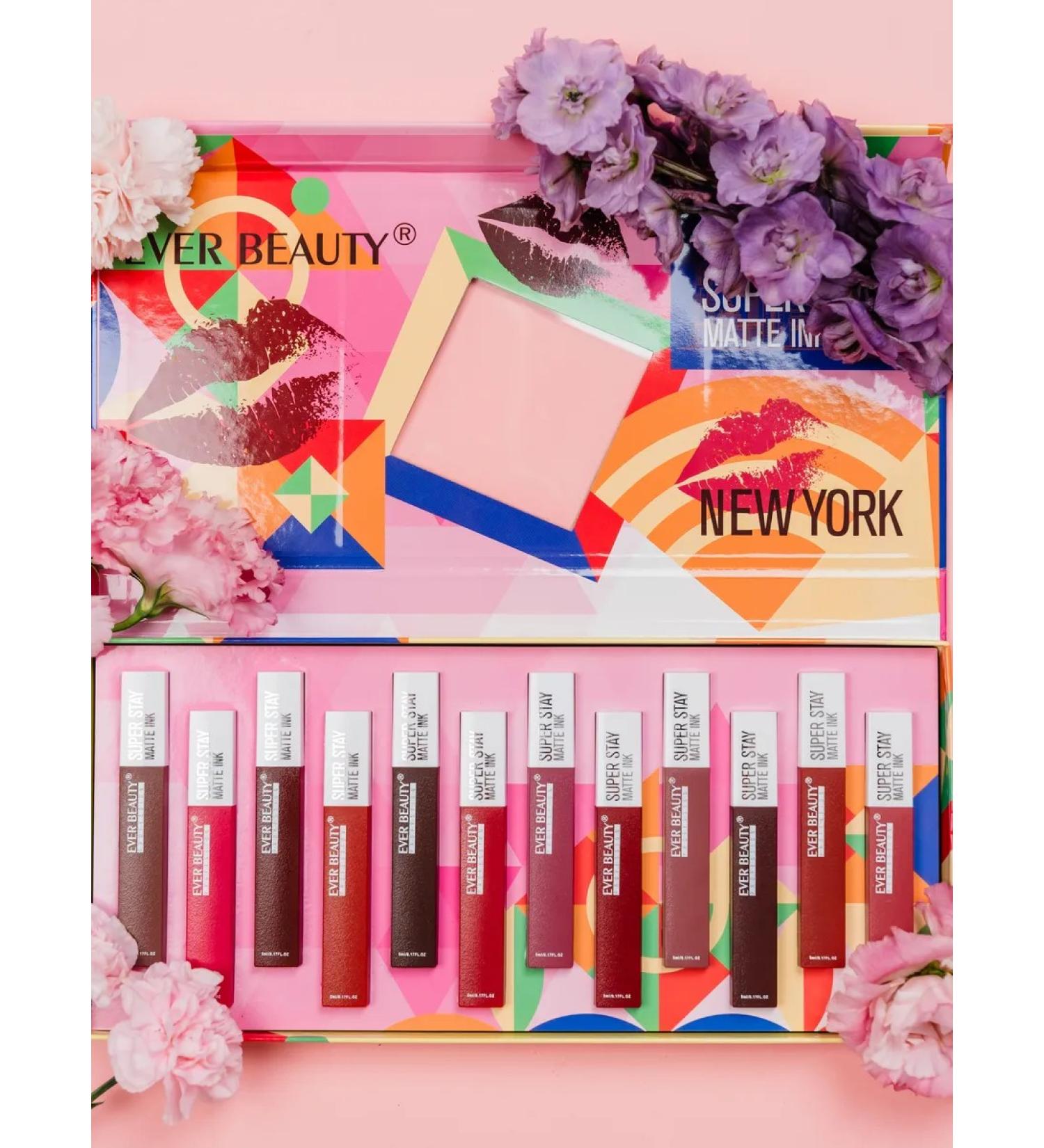 Lilli Cosmetics A set of liquid matte lipsticks Ever Beauty for Lip 12pcs - Buy Online on GoSupps.com
