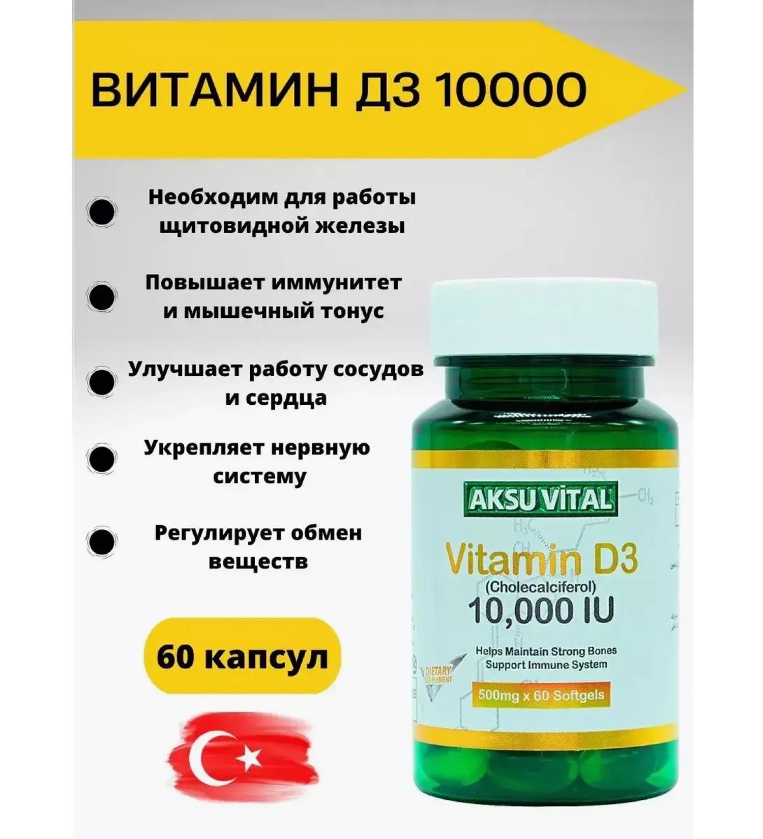 Aksu Vital Vitamin D3 in the capsules of Turkish - Buy Online on GoSupps.com