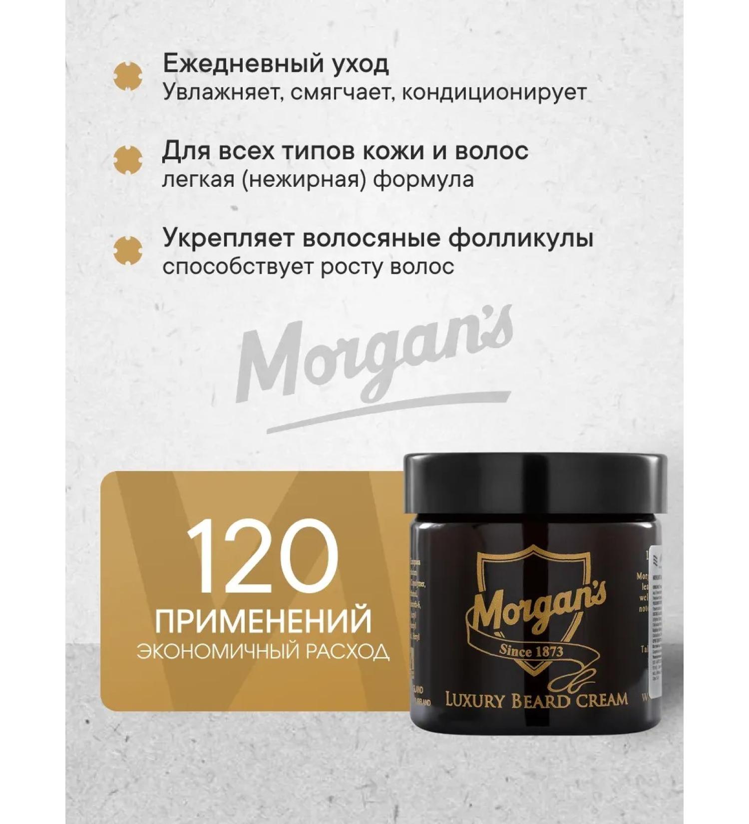 Morgans Premium Beard and Moustache Cream 50ml - Buy Online on GoSupps.com