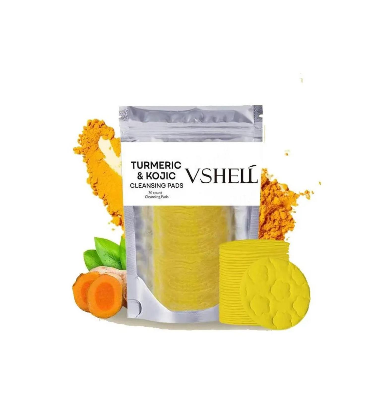 Pillow for cleansing the face of turmeric