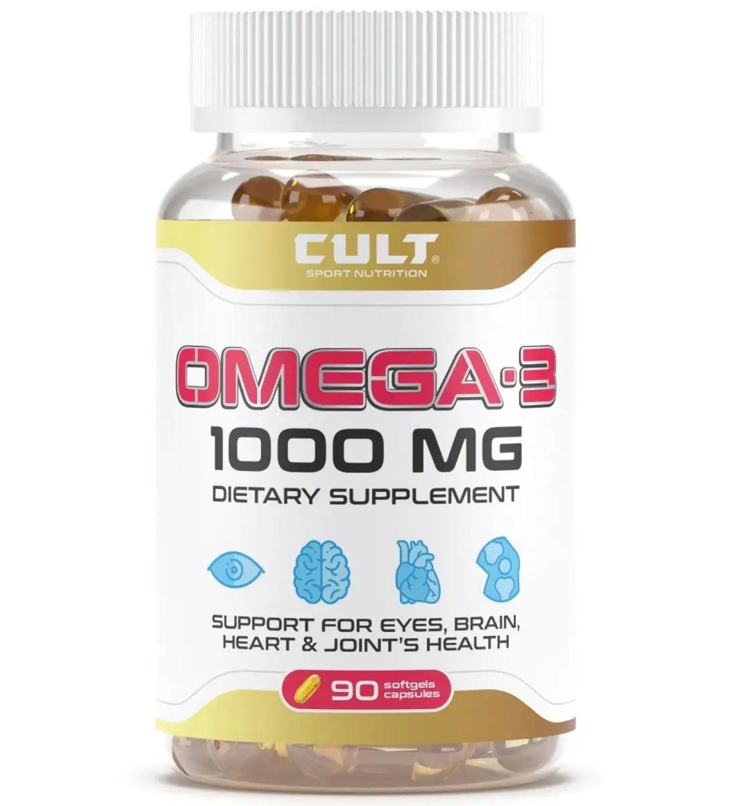 CULT Sport Nutrition Omega-3 Cult Omega-3 1000 mg capsule 90 pcs - Buy Online on GoSupps.com