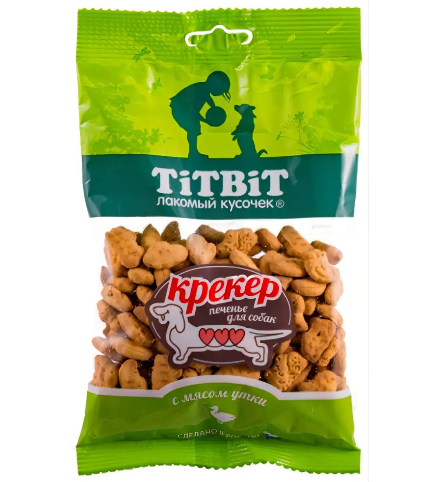 TiTBiT Cracker with duck meat 100g 1 pcs dog cookies - Buy Online on GoSupps.com