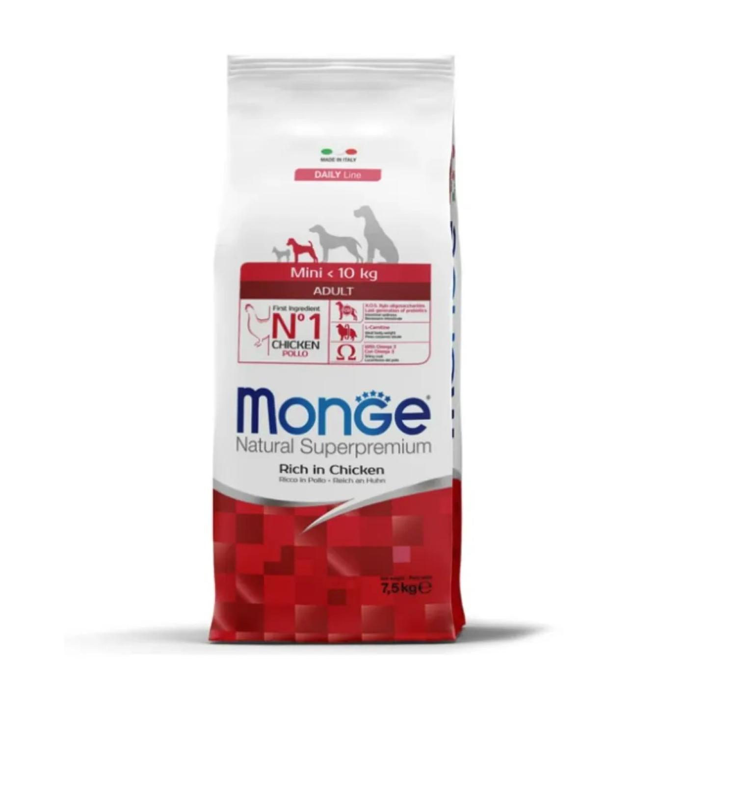 MONGE Feed for adult dogs of small breeds chicken 7.5 kg - Buy Online on GoSupps.com
