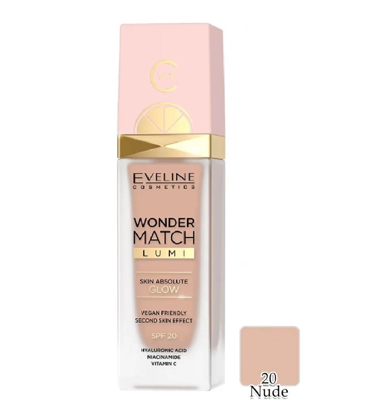 EVELINE Tonal Cream Wonder Match Lumi No. 20 Nude 30ml - Buy Online on GoSupps.com