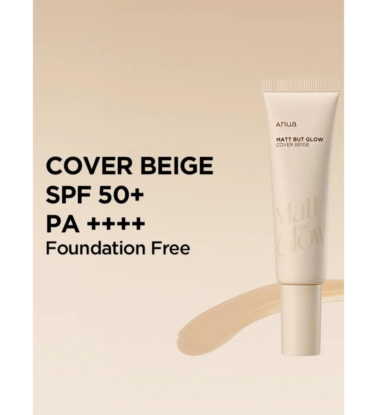 Anua Tonal cream MATT BUT Glow Cover Beige SPF 50+ PA +++ - Buy Online on GoSupps.com