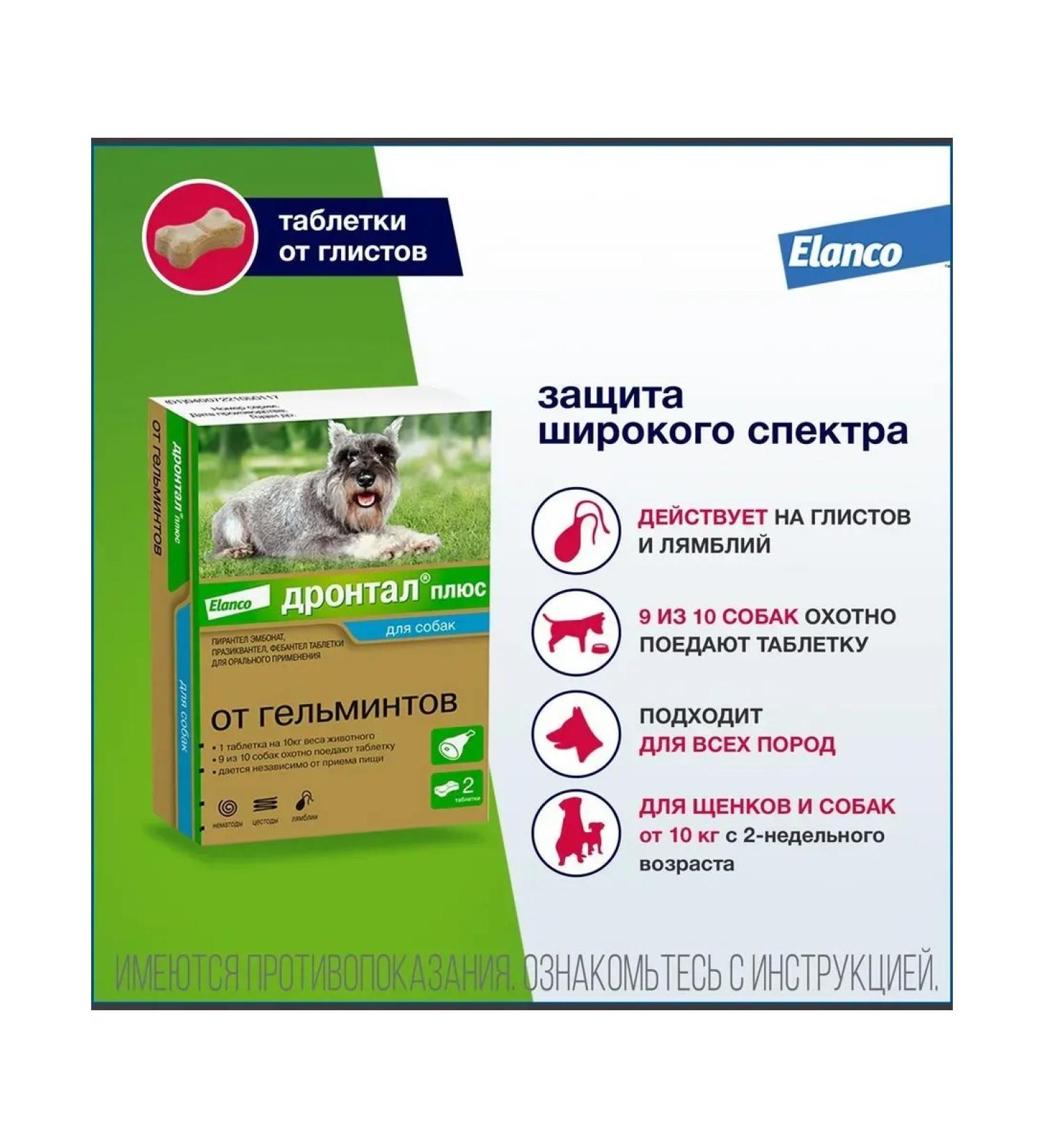 Elanco Drontal tablets for dogs with the taste of meat 50 mg 2t - Buy Online on GoSupps.com
