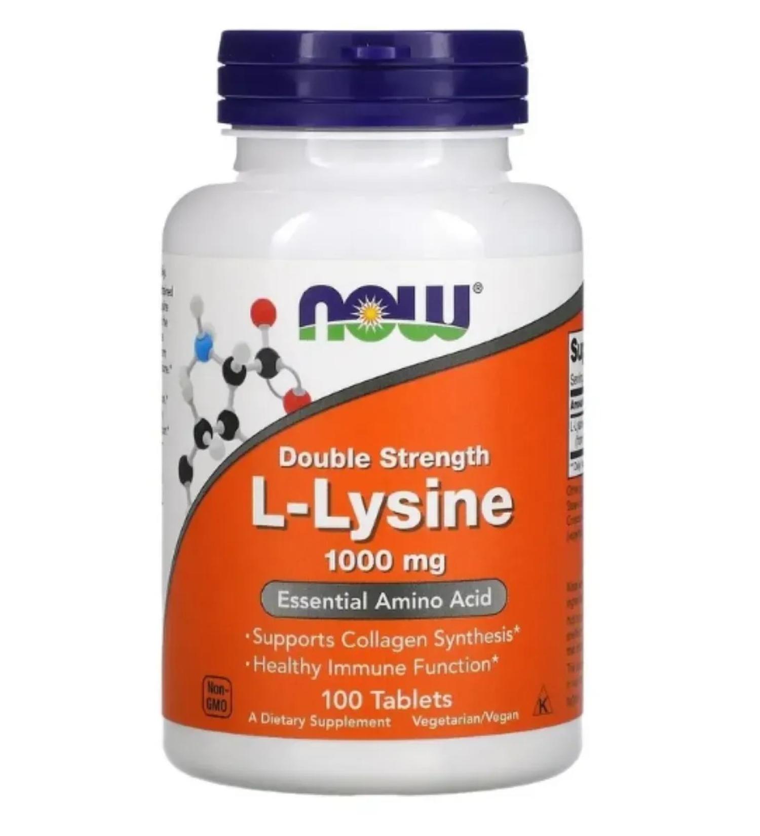 Scheme amino acid lezin now l-lysine 1000 mg 100 Tab