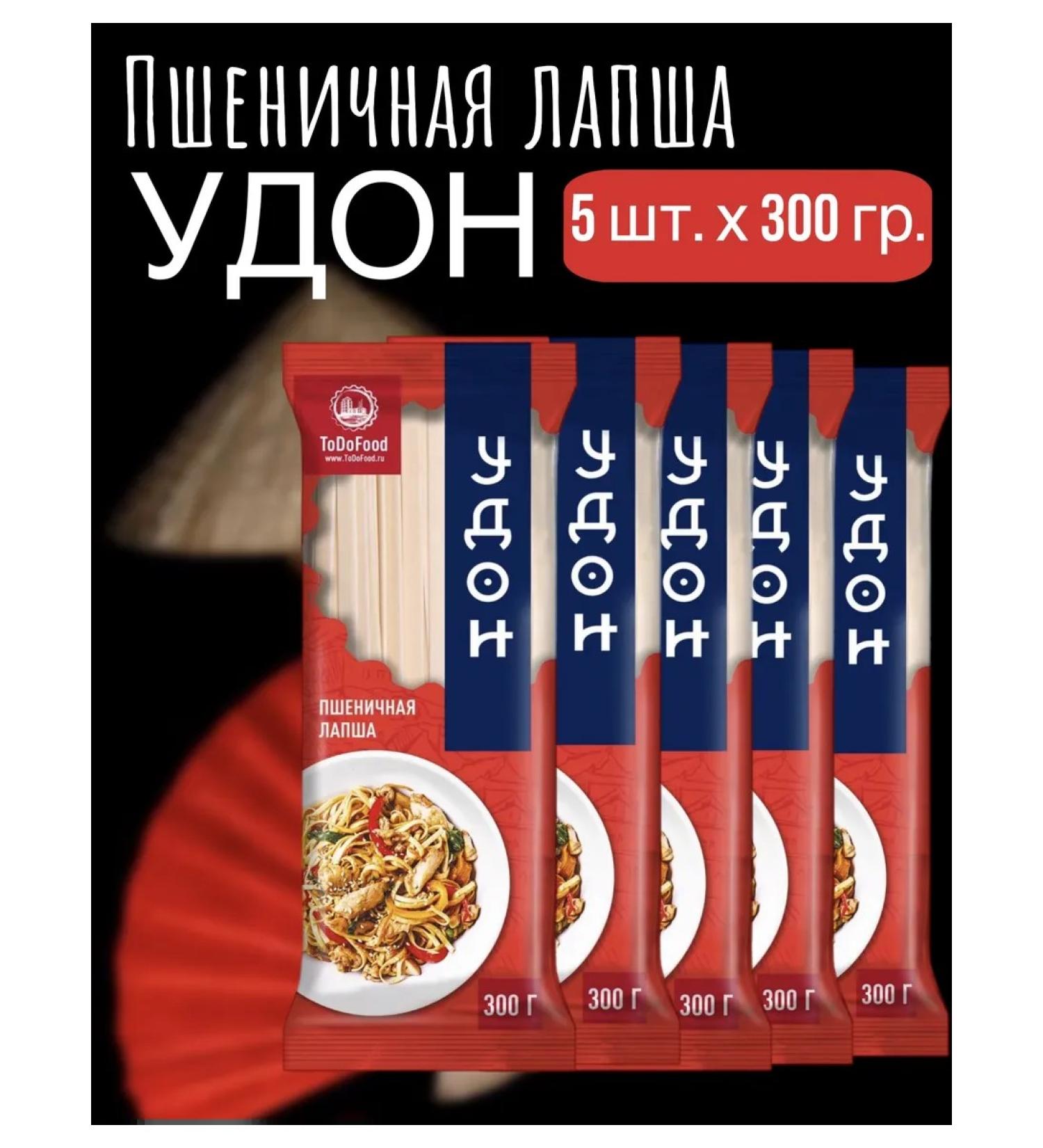 Just Food Lapsha wheat udon 5 pcs. 300 gr. Todofood - Buy Online on GoSupps.com