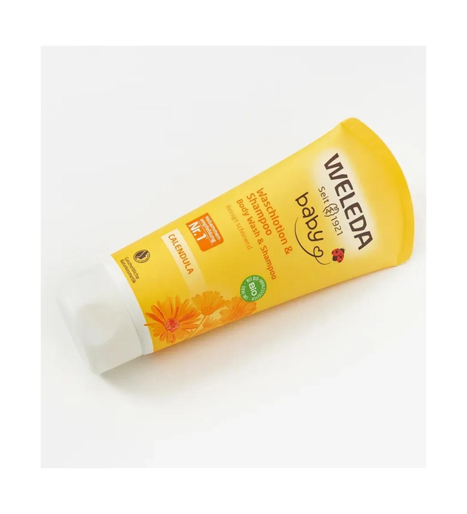 WELEDA Shampoo Gel Baby Calendula Body Wash & Shampoo 200 ml - Buy Online on GoSupps.com
