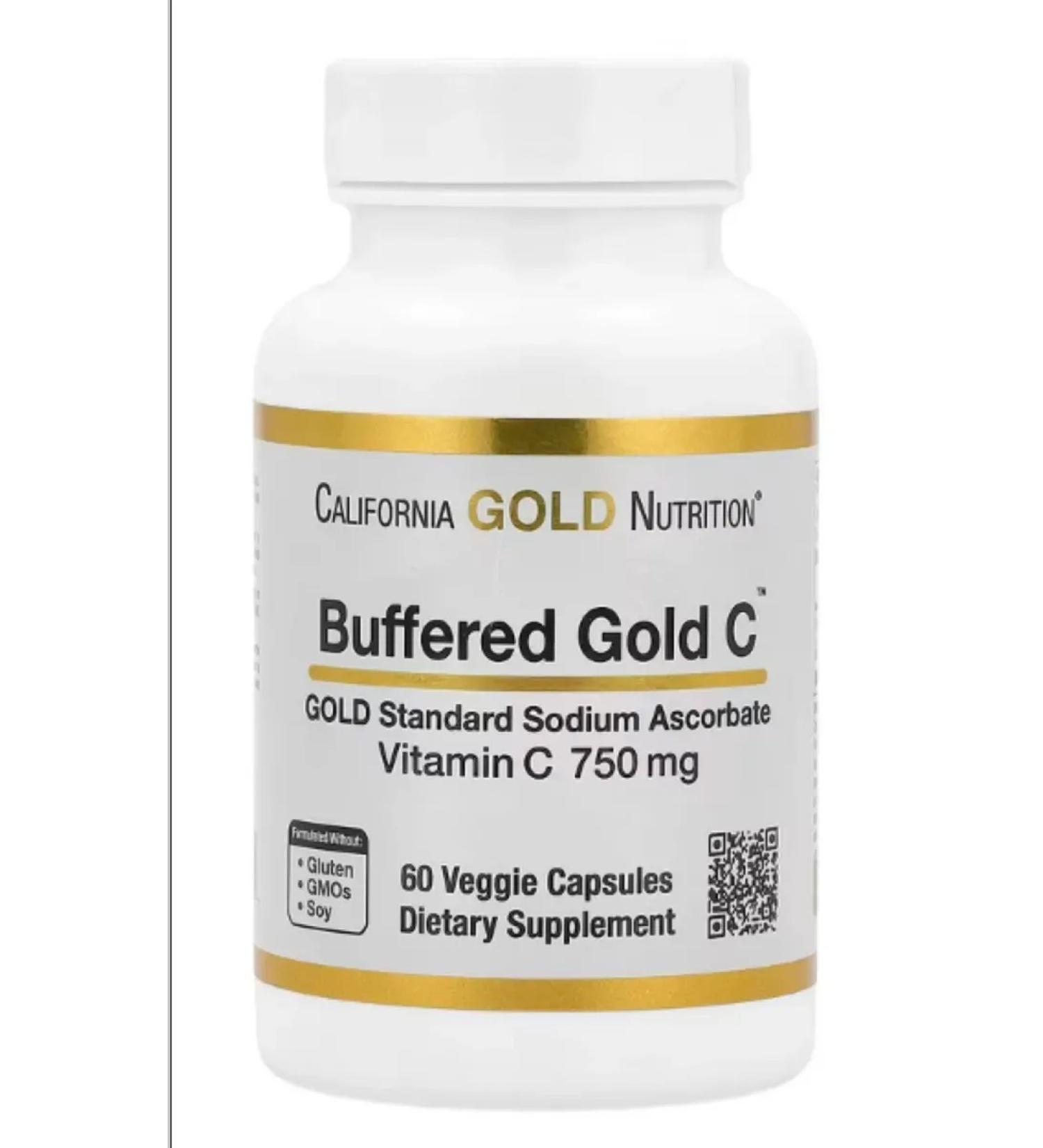 California Gold Nutrition Sodium ascorbate 60 capsules - Buy Online on GoSupps.com