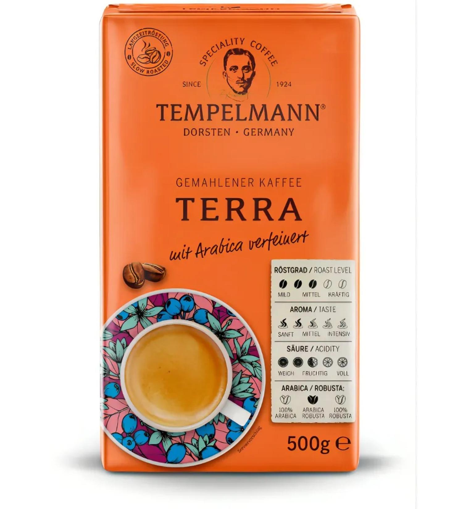 TEMPELMANN Coffee ground Terra 500G - Buy Online on GoSupps.com