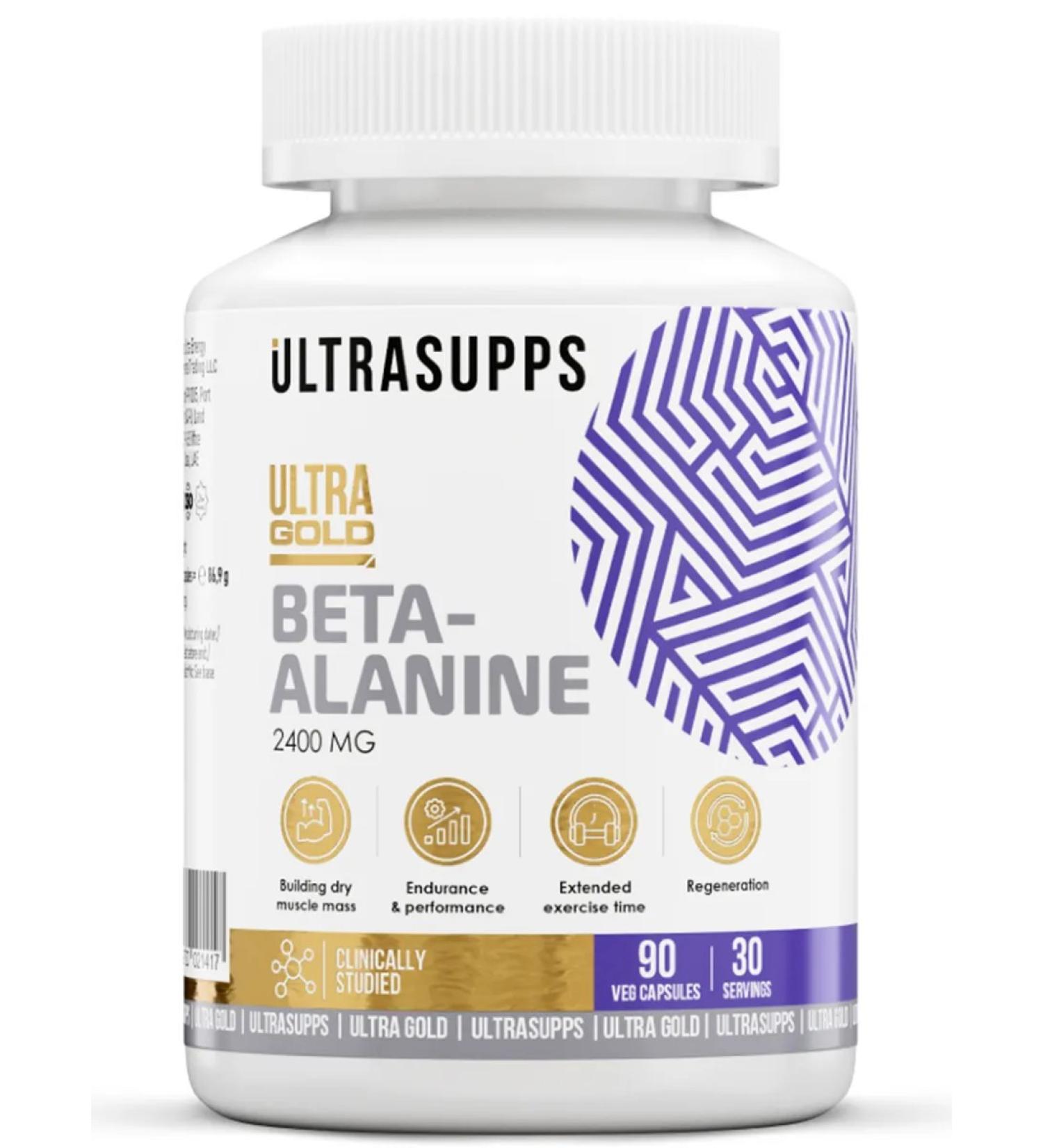 UltraSupps Beta-Alanin Ultra Gold Beta -lanine 90 Veg. Capsul - Buy Online on GoSupps.com