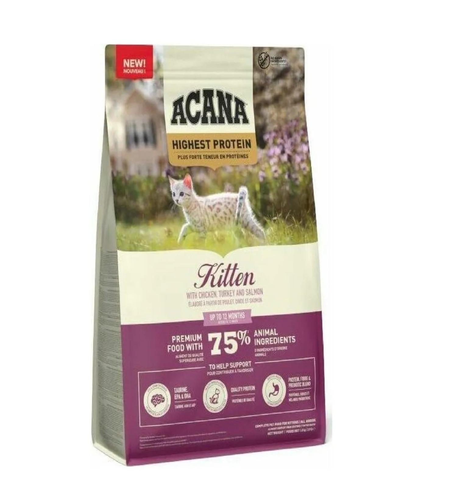 Acana Highest Protein Kitten dry food for kittens 1.8 kg