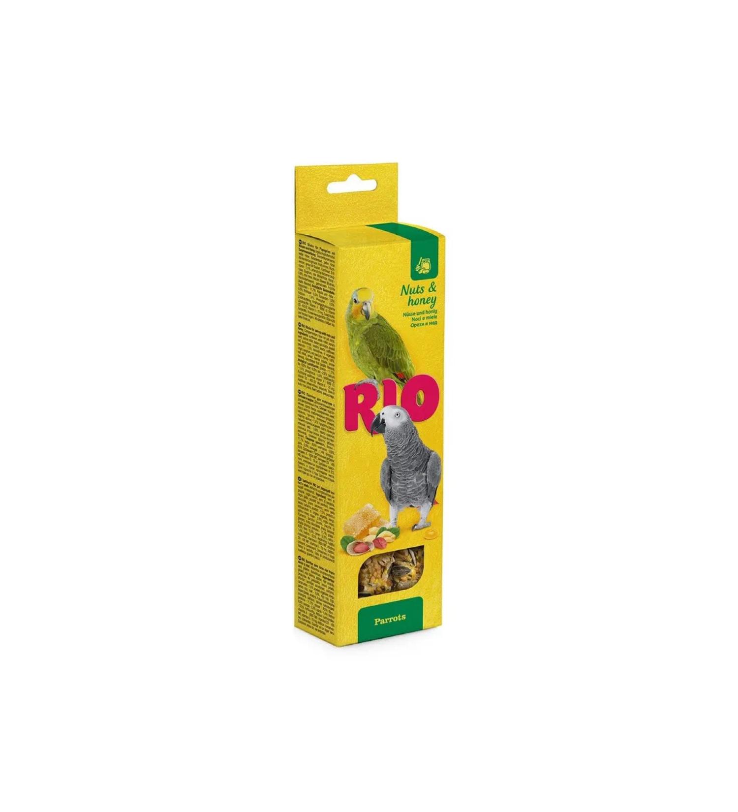 RIO Sticks of large parrots with honey and nuts 2*90g - Buy Online on GoSupps.com