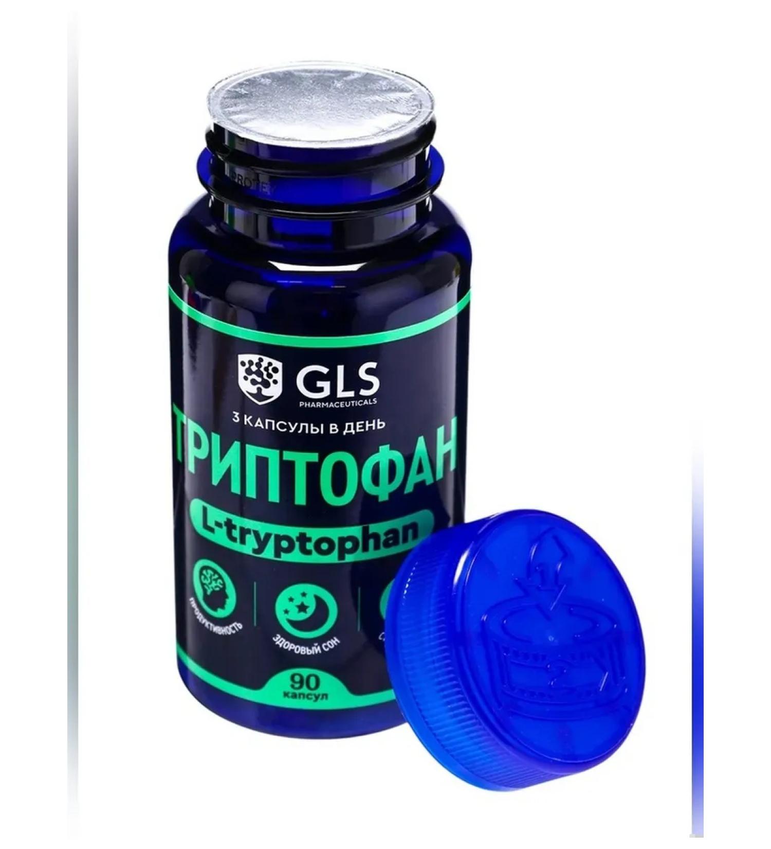 GLS pharmaceuticals Triptofan for calm and mood 90 capsules - Buy Online on GoSupps.com