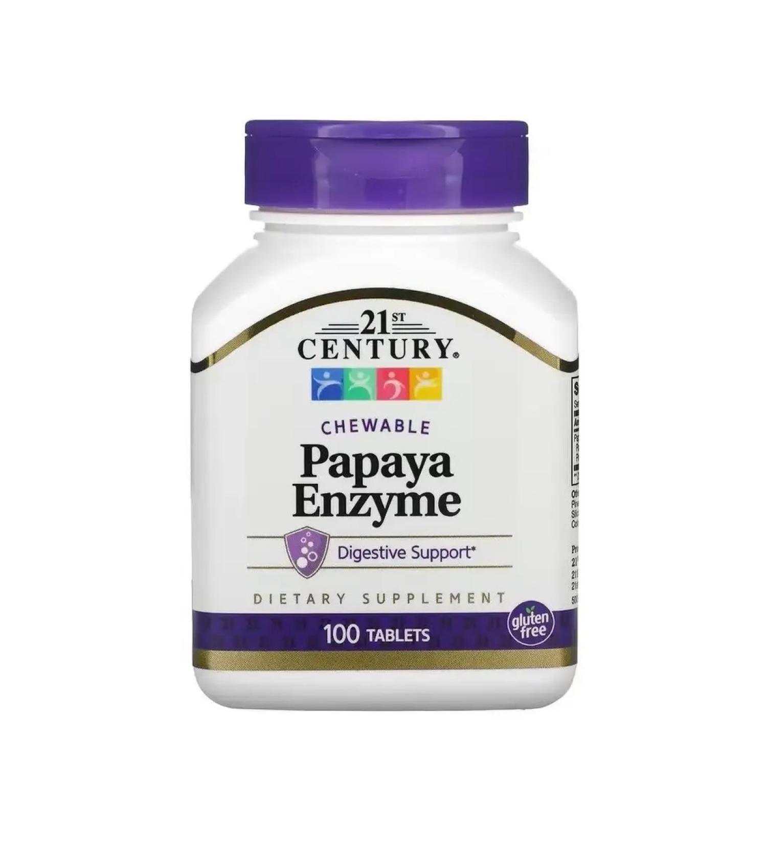 21st Century Papaya Enzyme Papaya enzyme 100 chews.