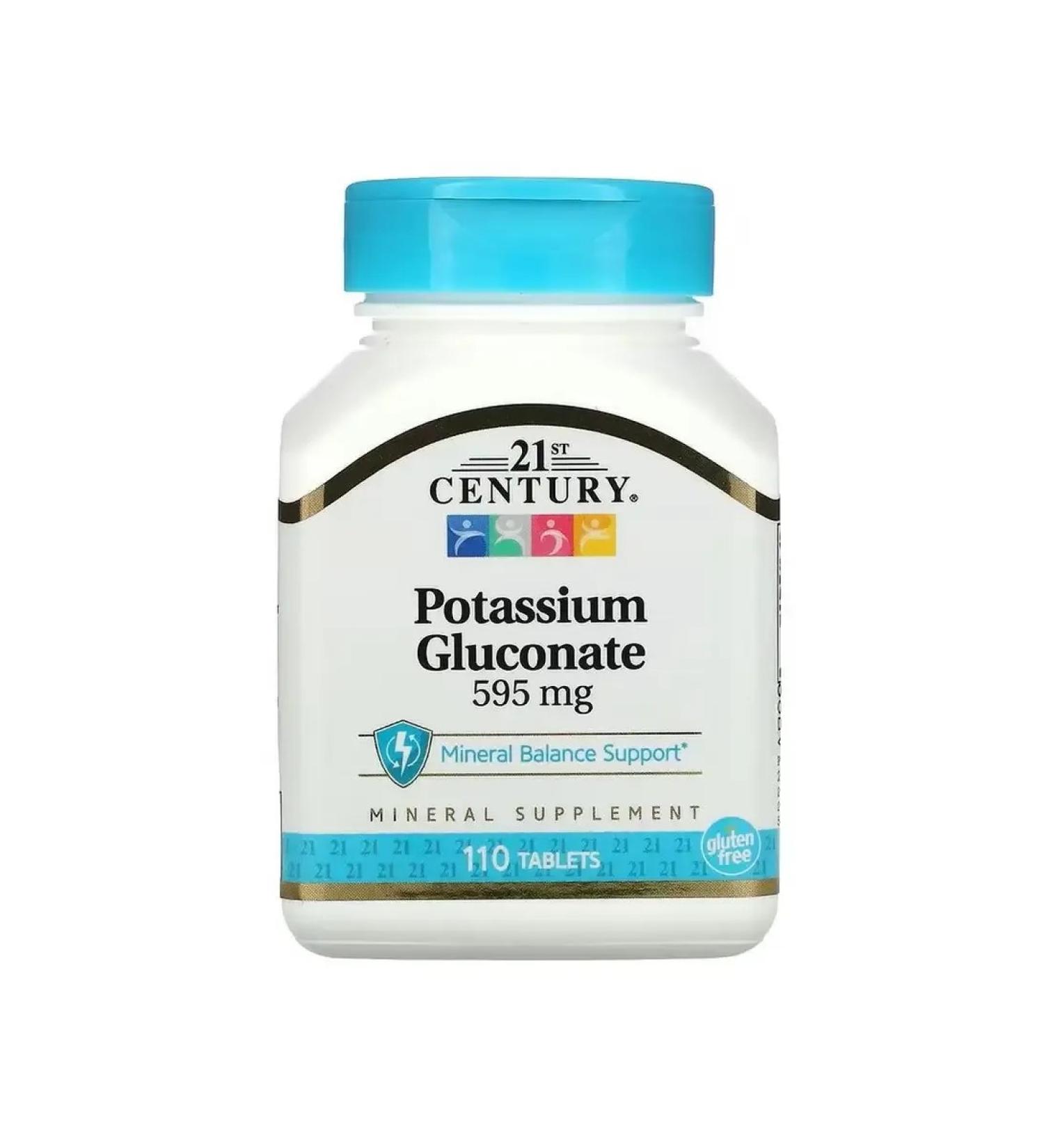 21st Century Potassium gluconate 595 mg 110 tablets