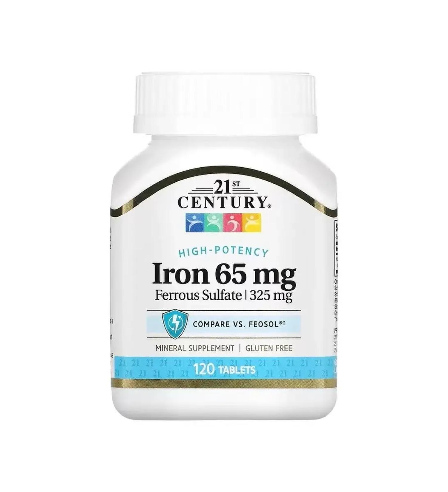 21st Century Iron Iron 65 mg 120 tablets