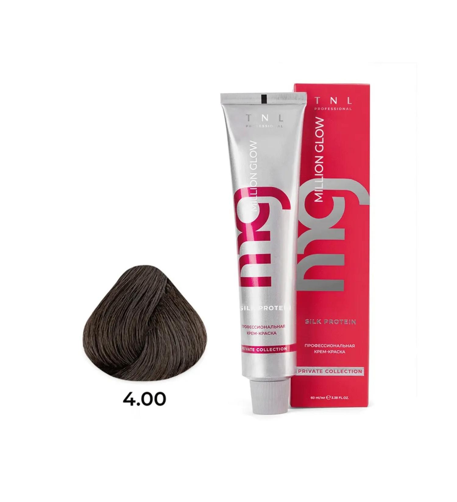 TNL PROFESSIONAL Hair color cream (4.00 Brown intensive) 60 ml - Buy Online on GoSupps.com