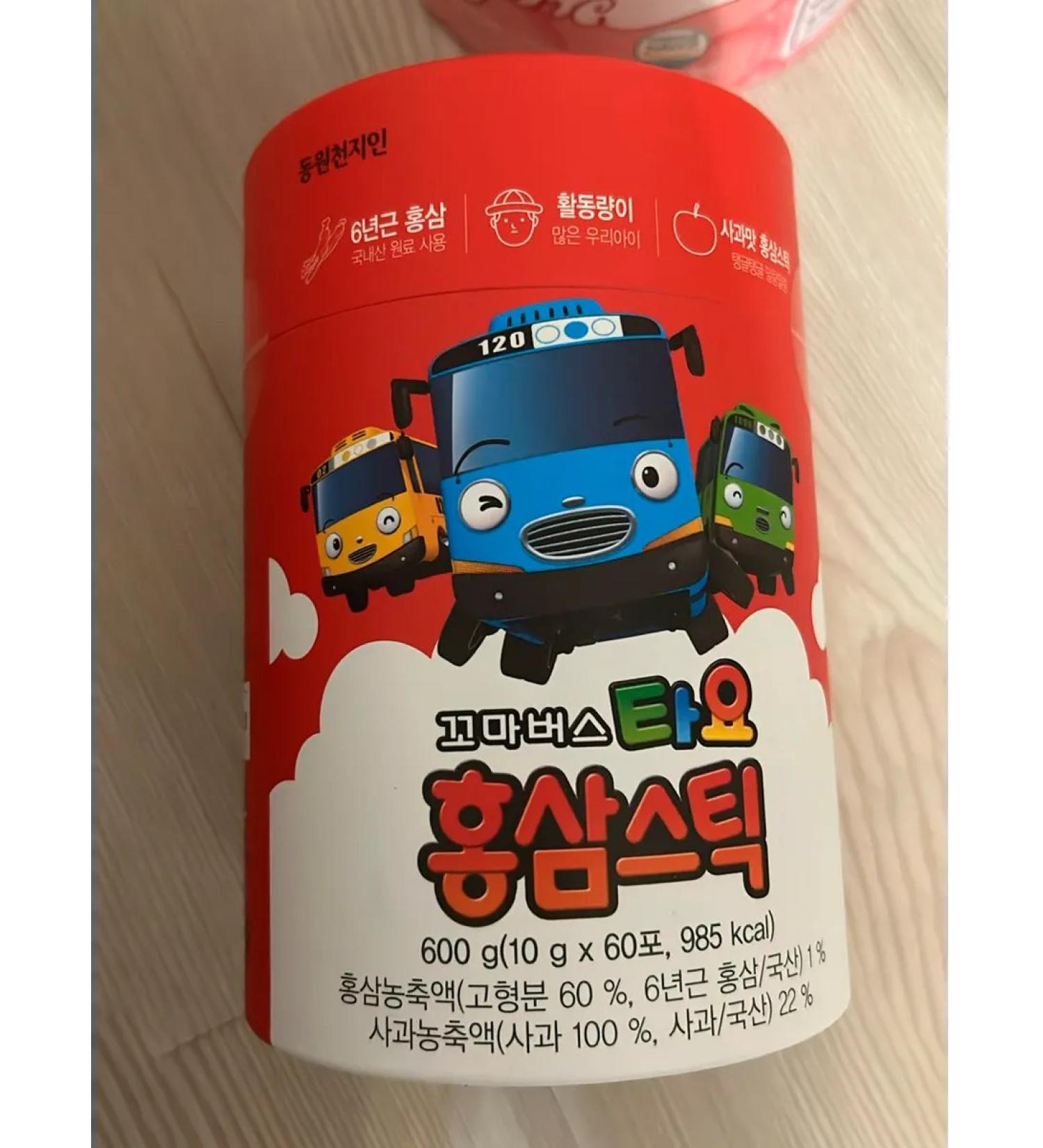 Dongwon F&B Tayo Taio Red Ginseng Extract for children 60 sticks - Buy Online on GoSupps.com