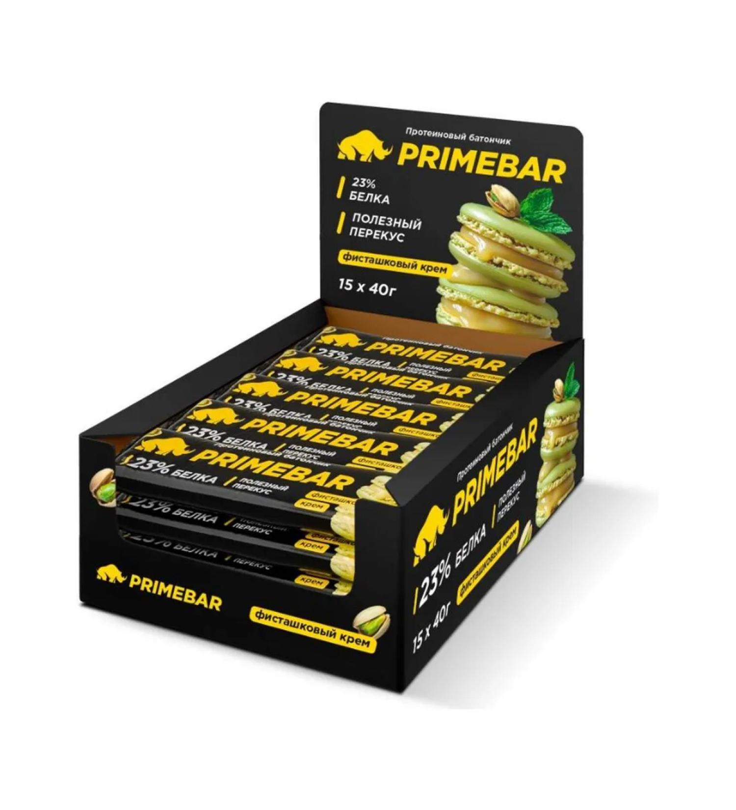 PRIMEBAR Batoner with the content of protein pistachk cream 40gx15pcs - Buy Online on GoSupps.com