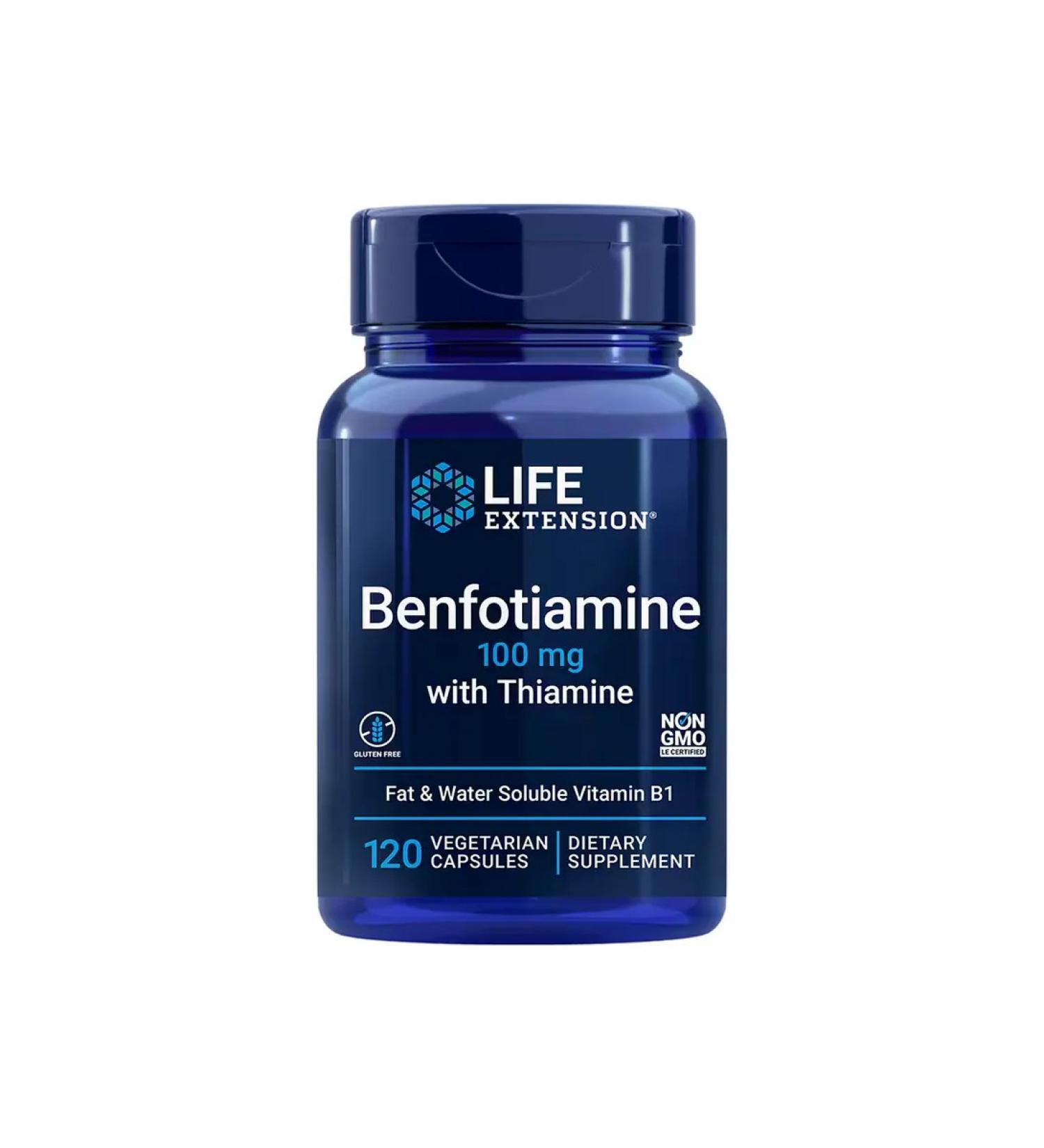Benfotiamine with thiamine 100 mg 120 capsules
