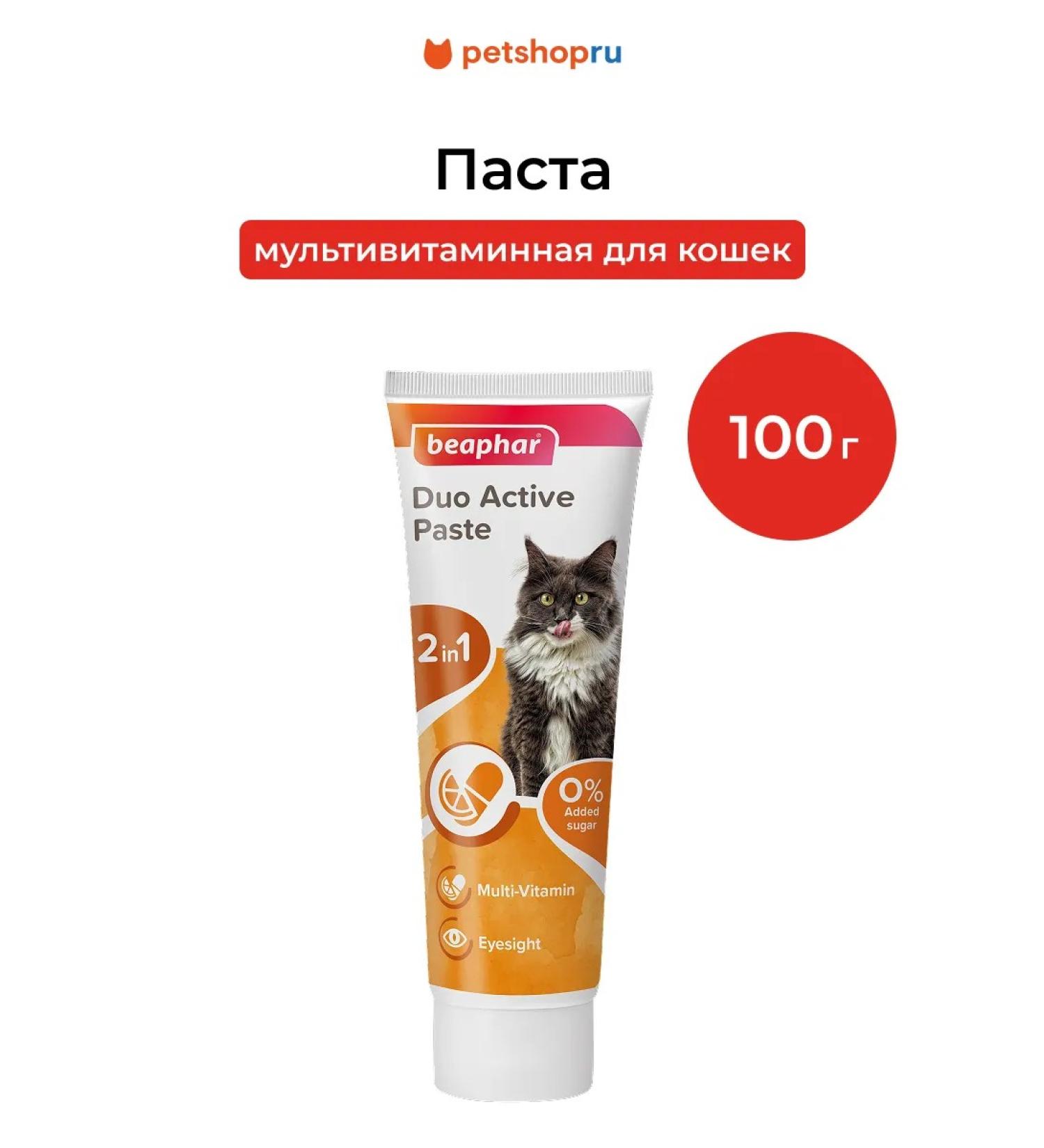 beaphar Duo Active Pasta polyvitamin paste for cats 100 gr. - Buy Online on GoSupps.com