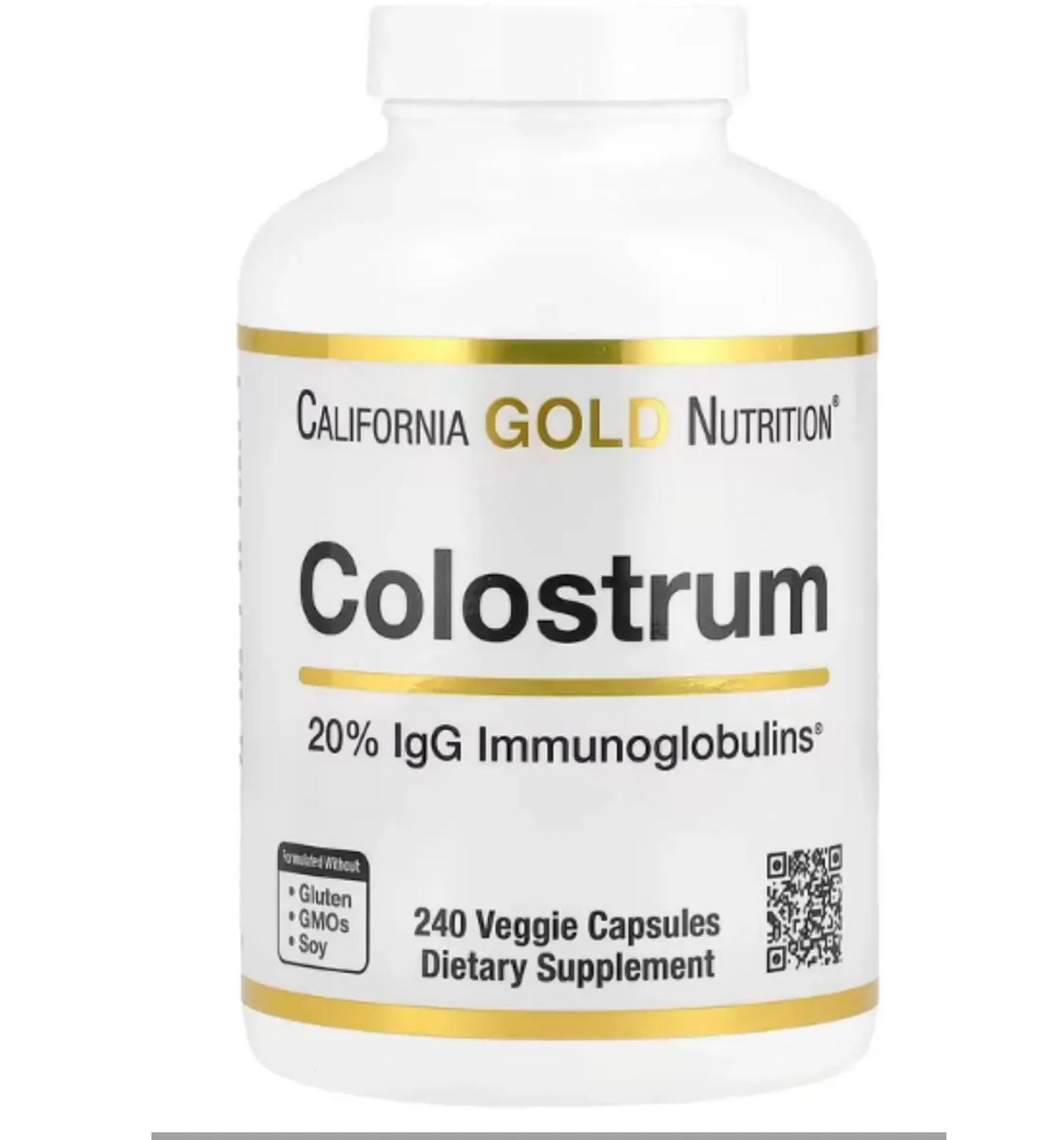 California Gold Nutrition Colostrum 240 capsules - Buy Online on GoSupps.com