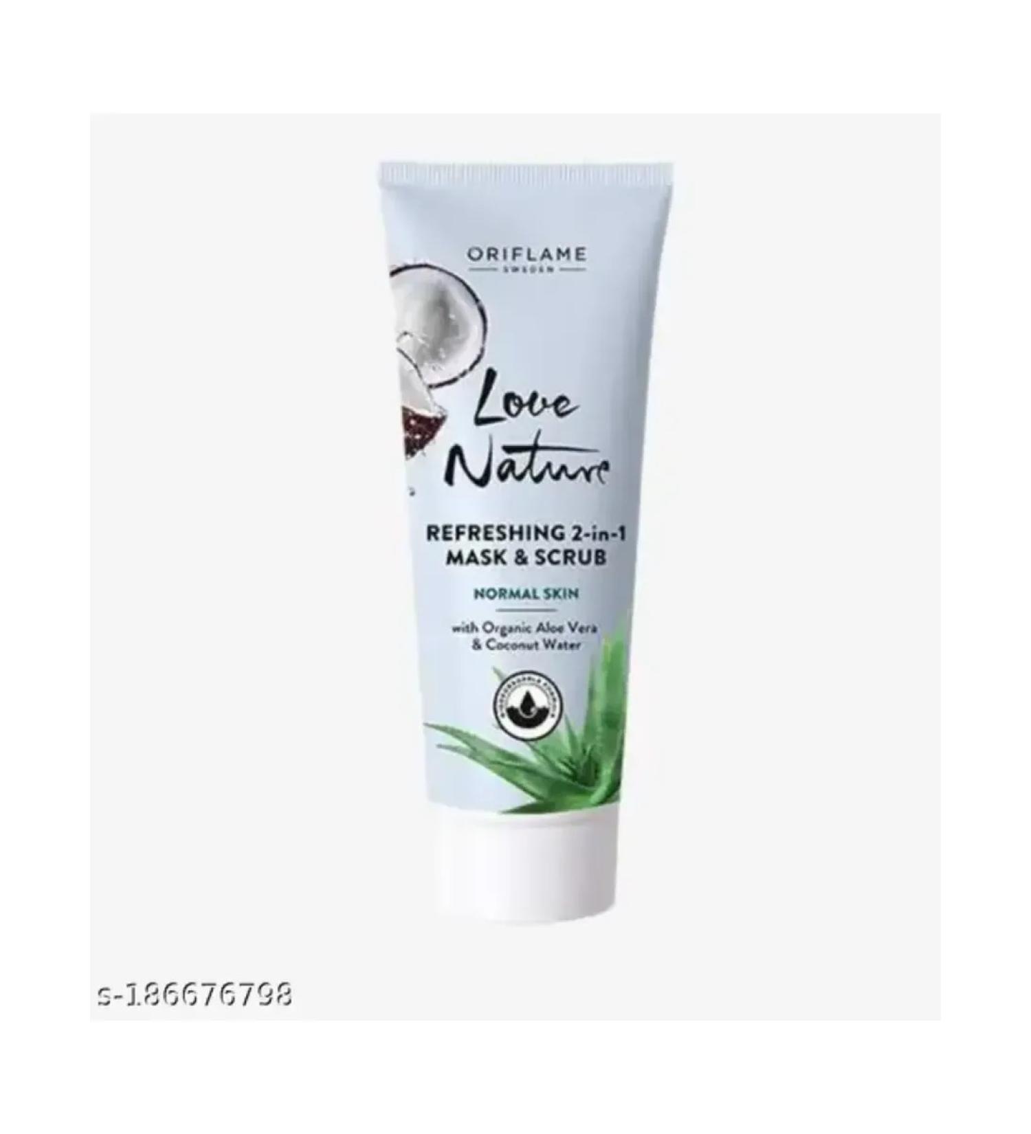 Rose Home Restoring mask-scrub with aloe and coconut Love Nature