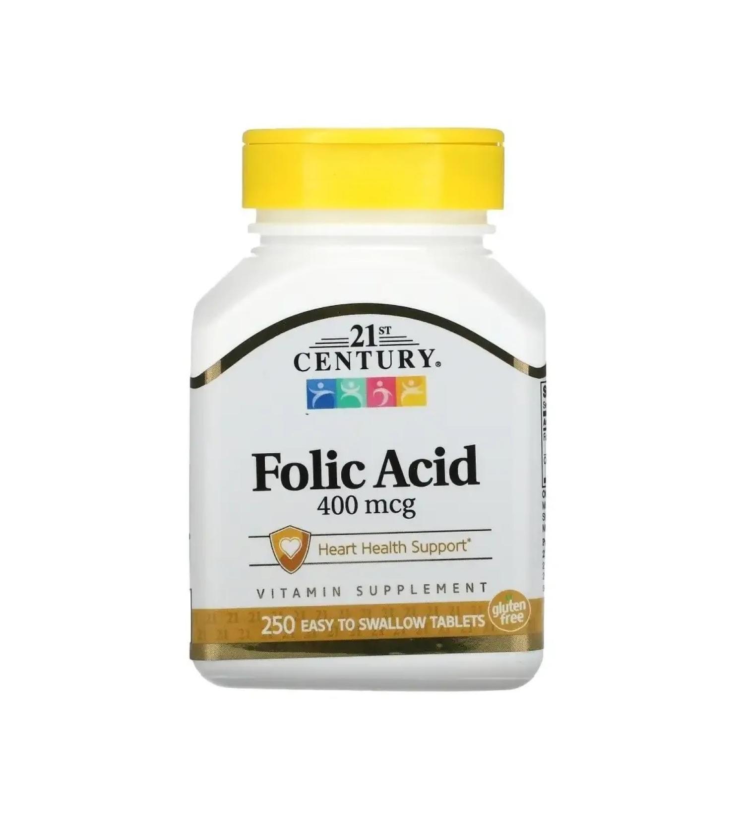 21st Century FOLIC ACID folic acid 400 g 250 tablets
