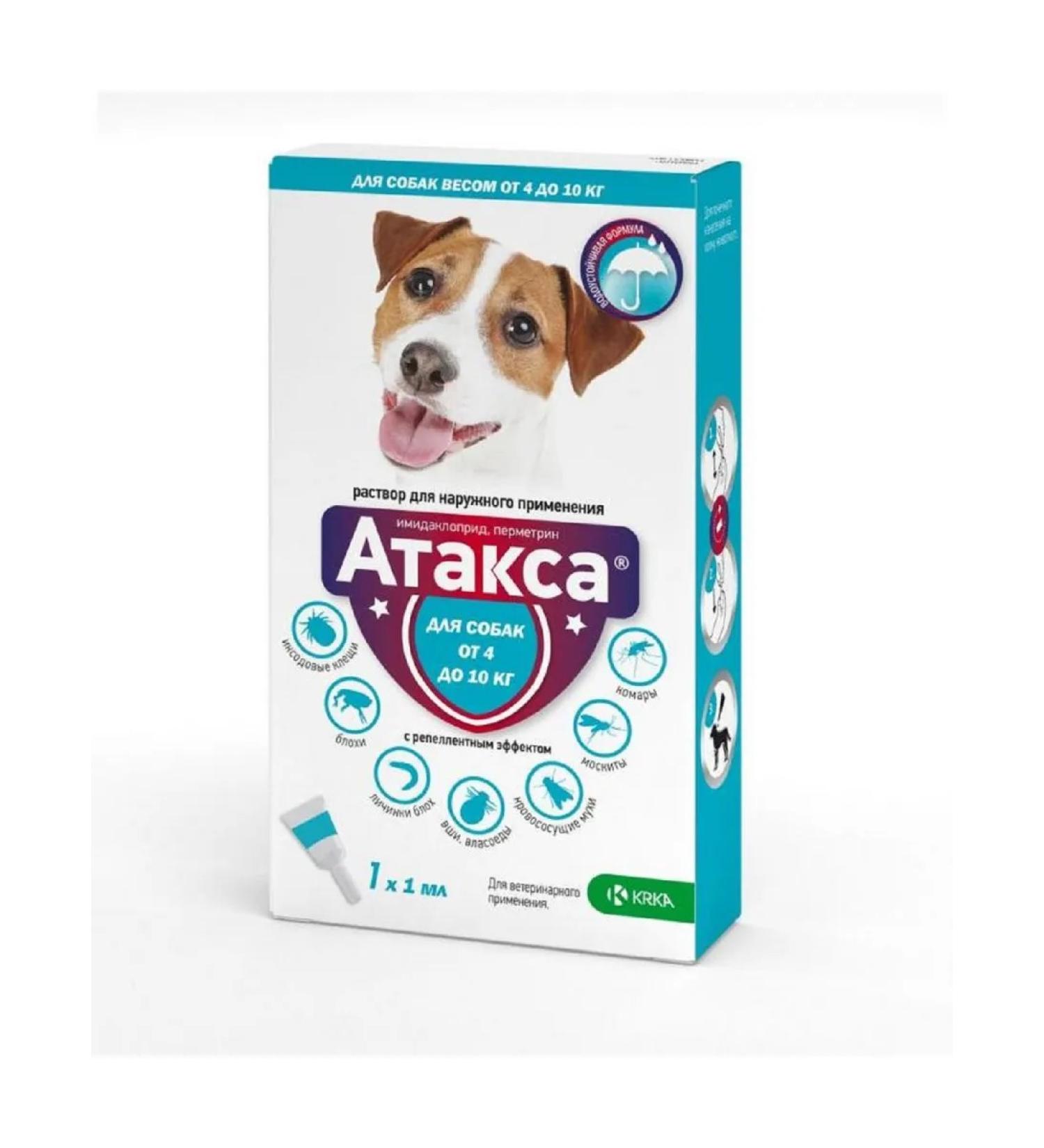 KRKA Drops for dogs 4 -10 kg from fleas and ticks 1 pipette 1ml